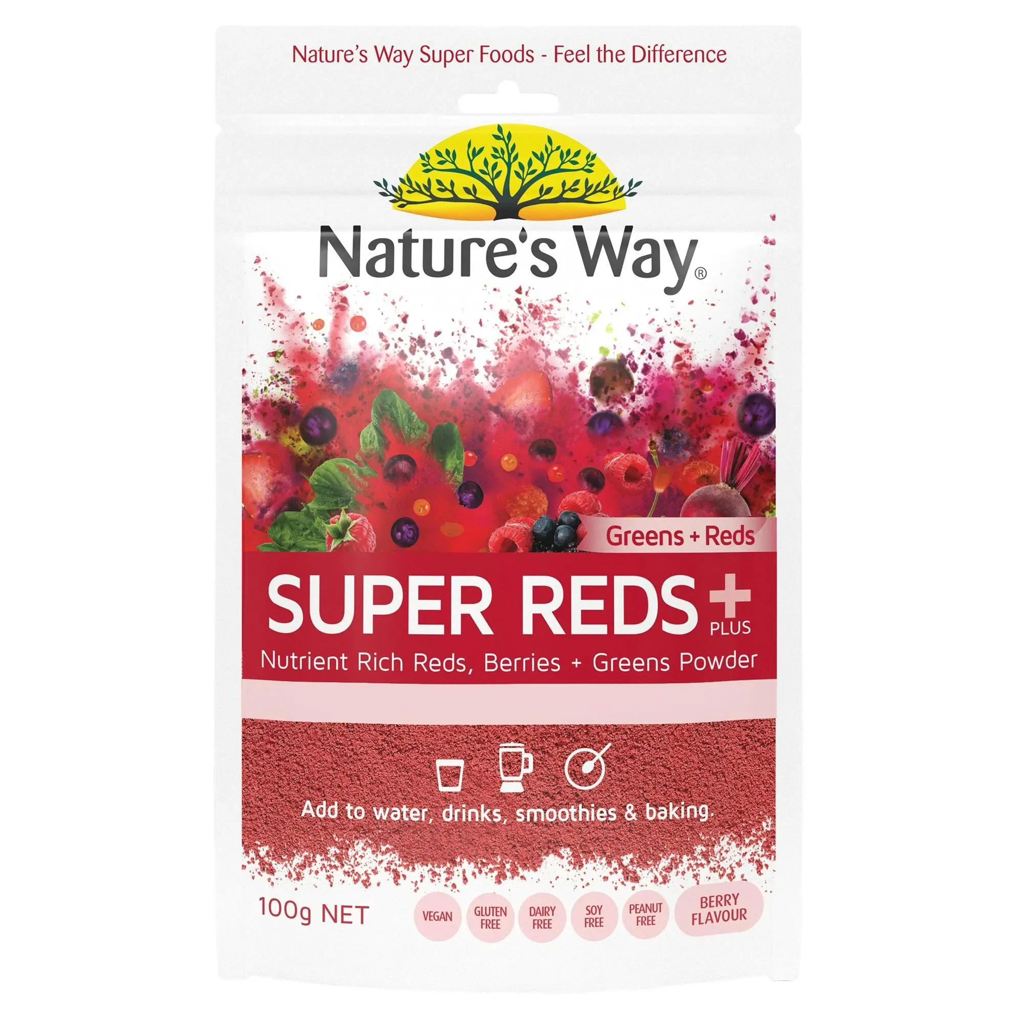 Nature's Way Super Foods Greens + Reds 100g