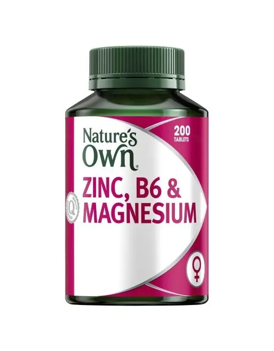 Nature's Own Zinc, B6 & Magnesium 200 Tablets