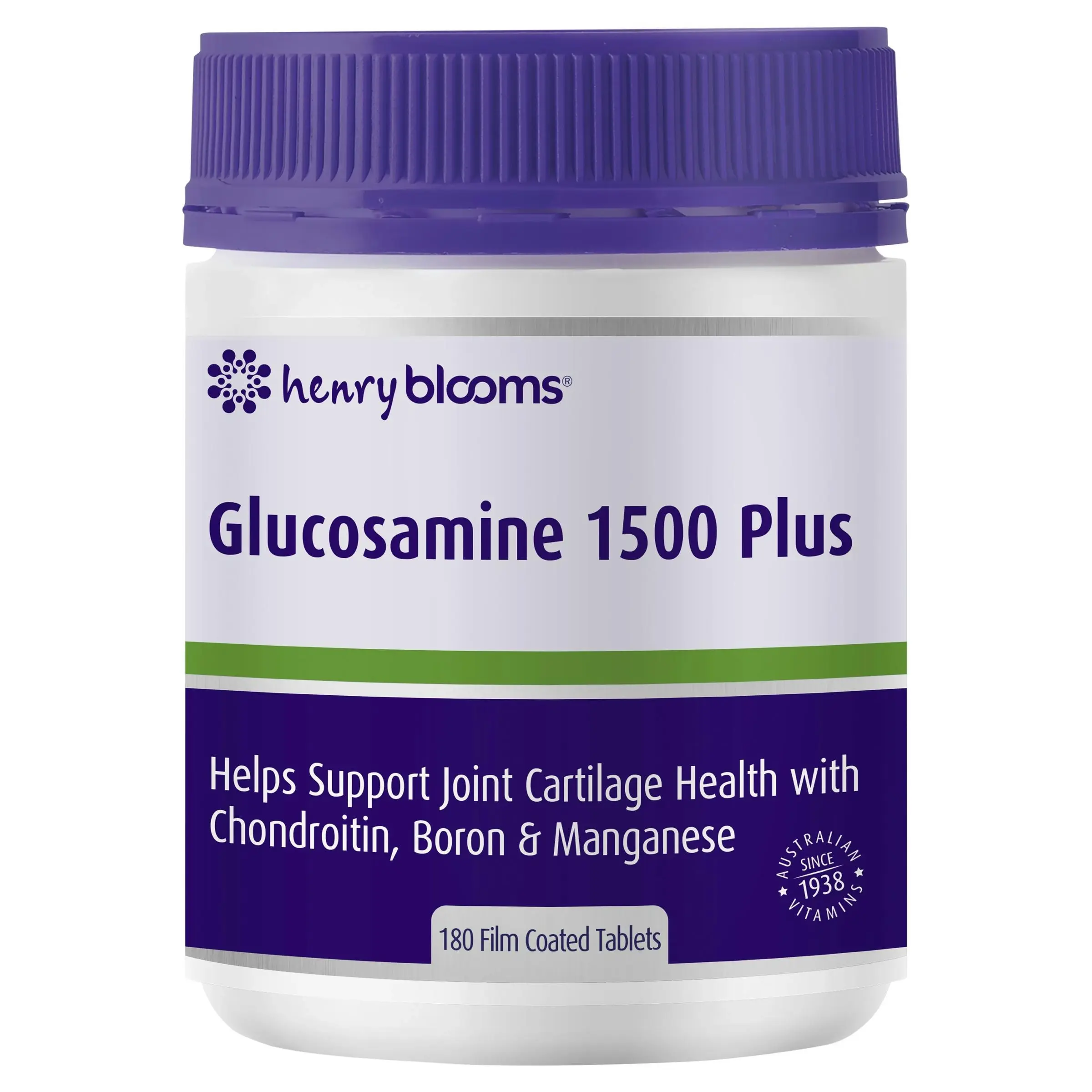 Henry Blooms Glucosamine 1500 Plus With Enhanced Biop 180 Tablets