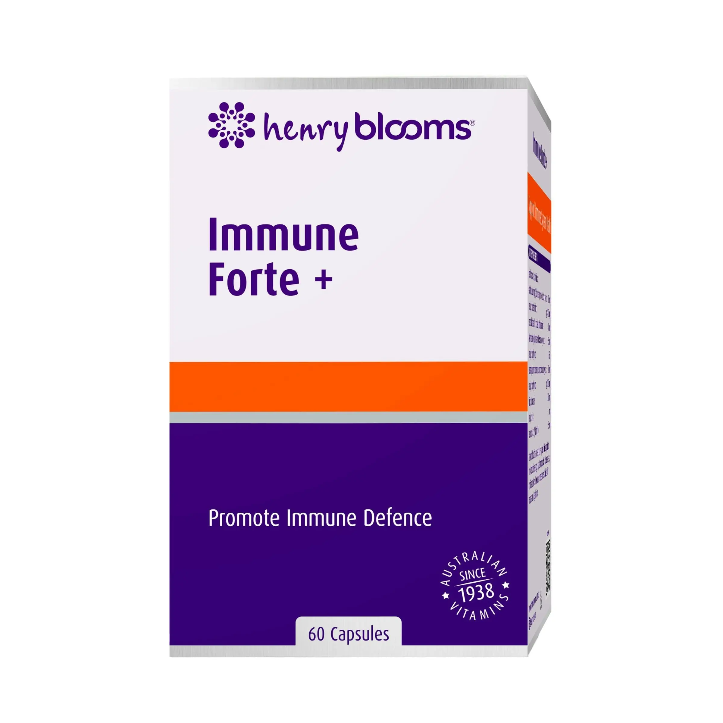 Henry Blooms Immune Forte 60 Vegetarian Capsules