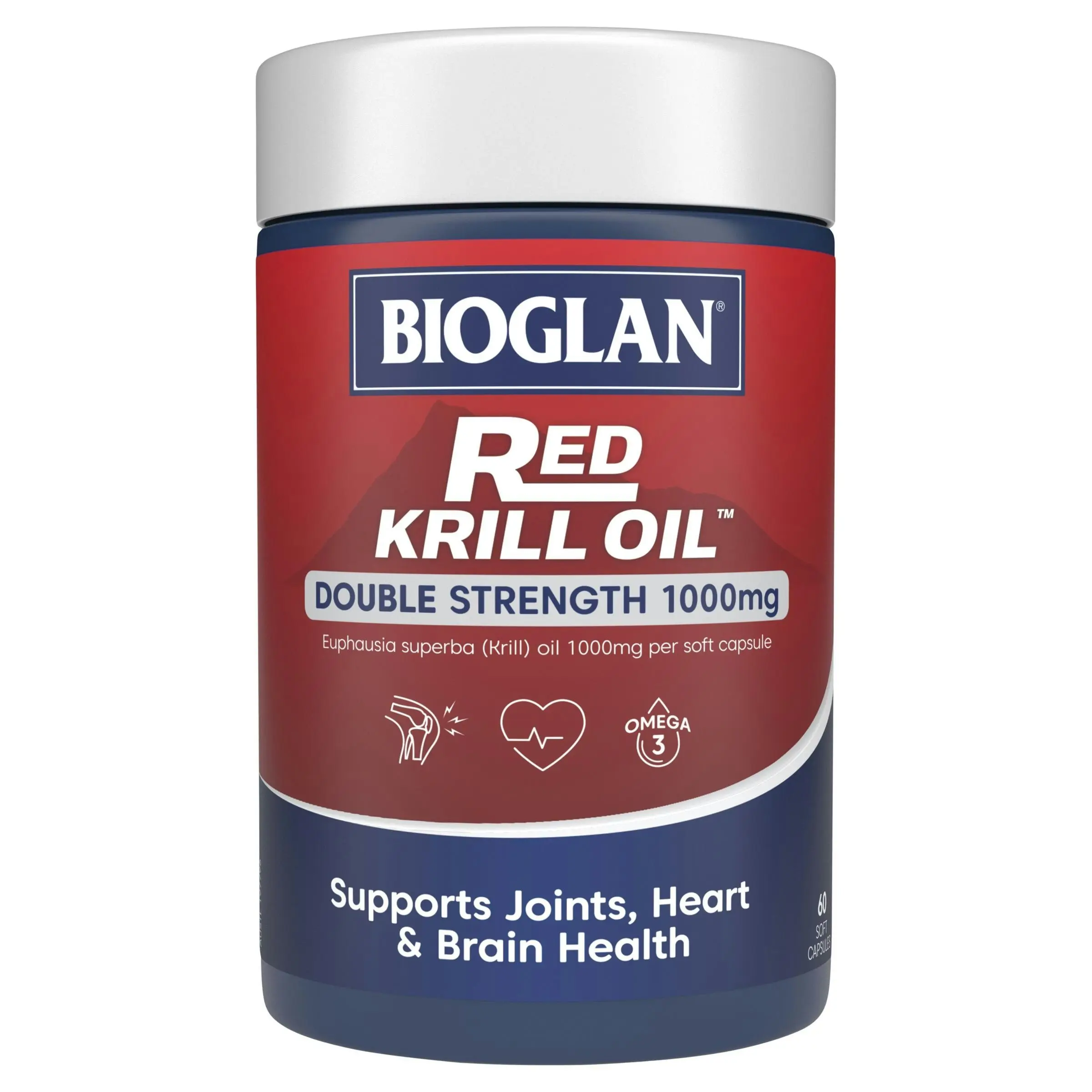 Bioglan Red Krill Oil Double Strength 1000mg 60 Capsules