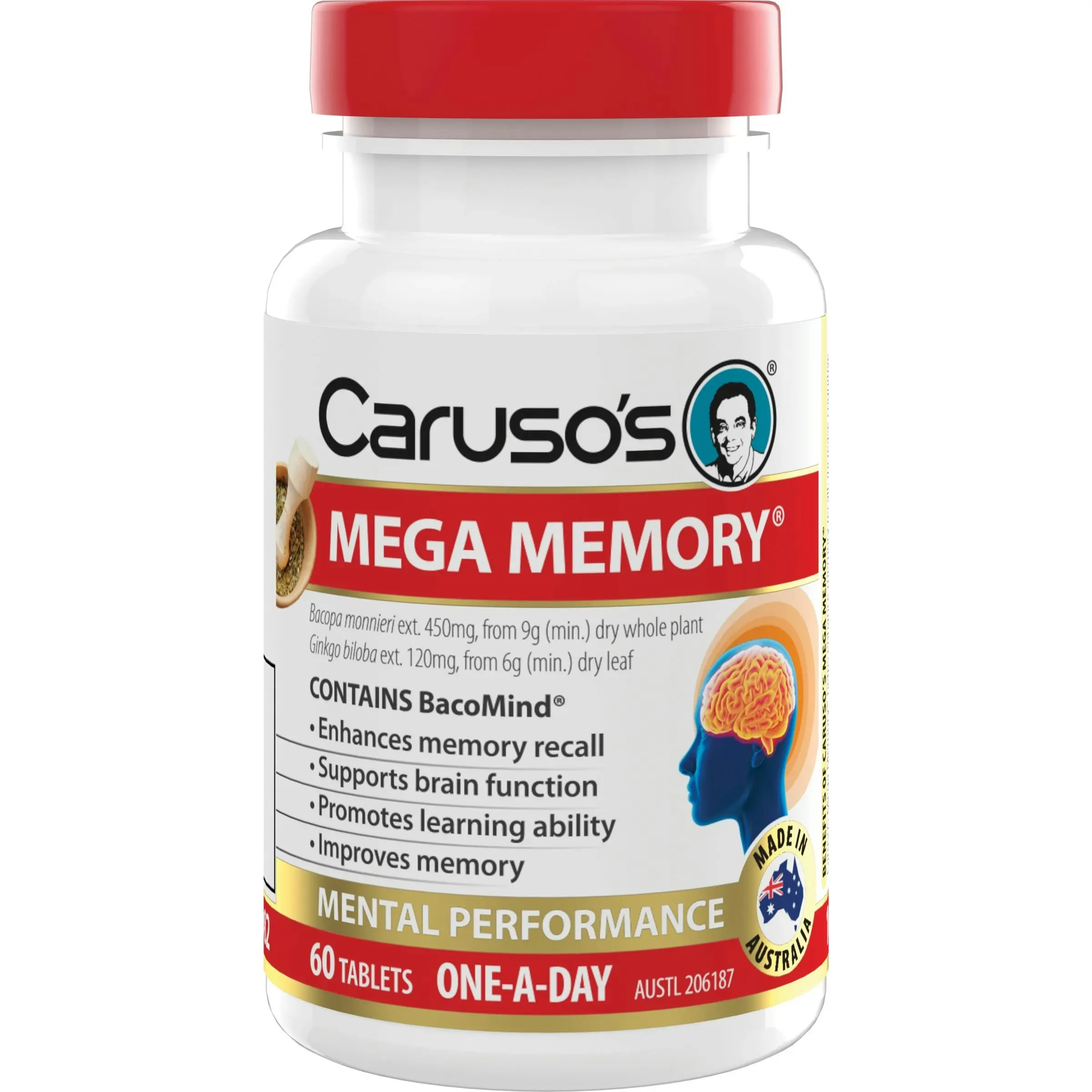 Caruso's Natural Health Mega Memory 60 Tablets