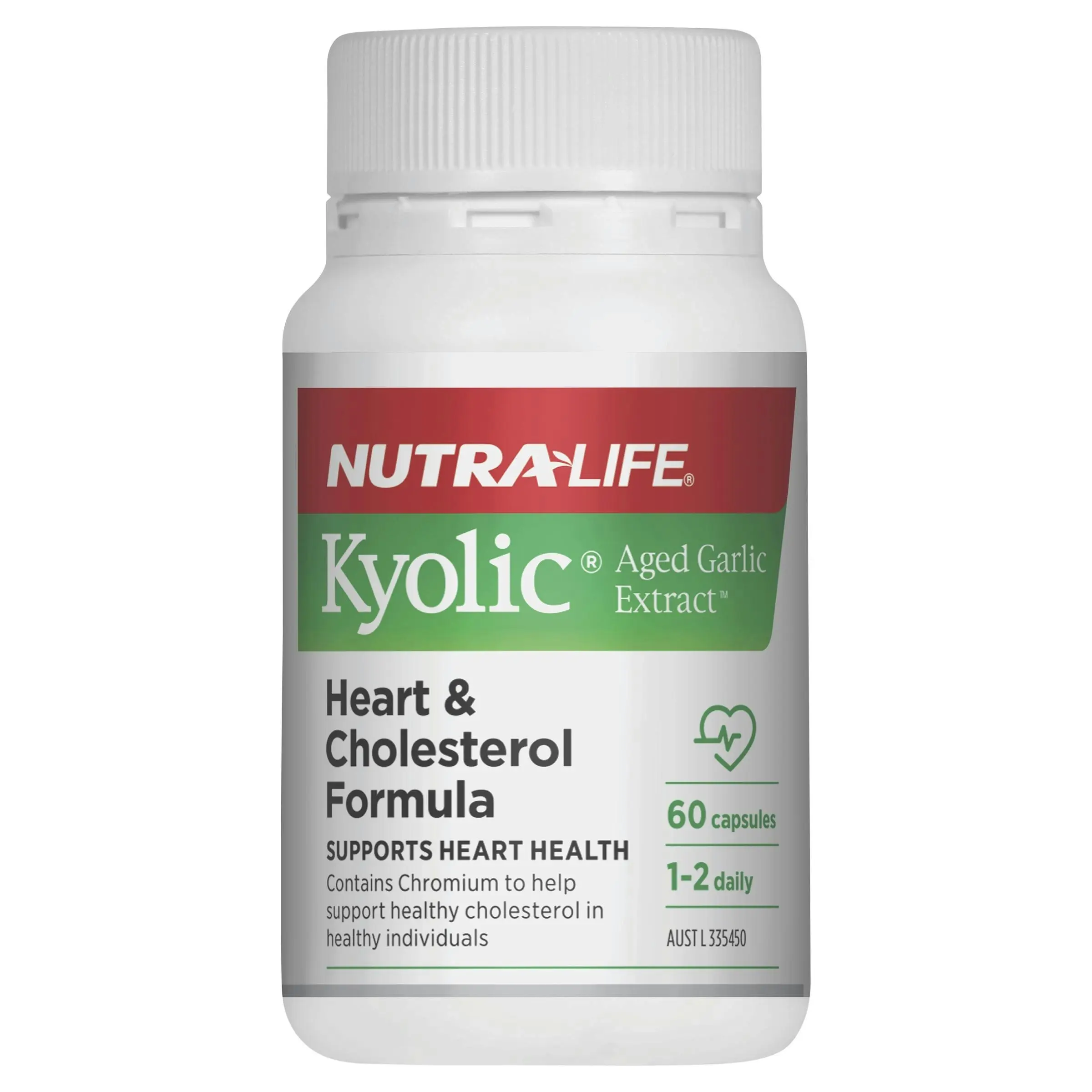 Nutra-Life Kyolic Aged Garlic Extract Heart & Cholesterol Formula 60 Capsules