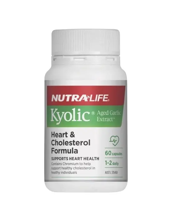 Nutra-Life Kyolic Aged Garlic Extract Heart & Cholesterol Formula 60 Capsules