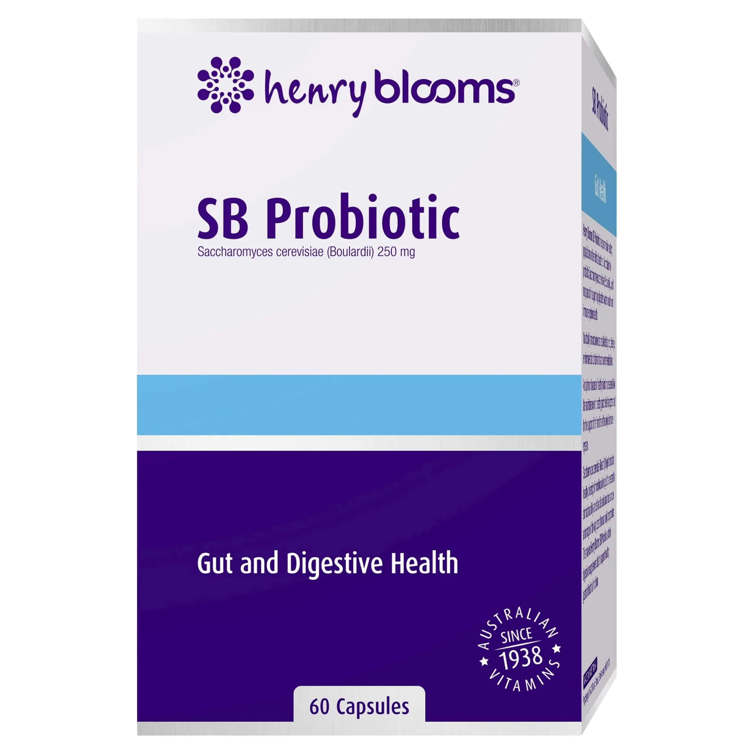 Henry Blooms SB Probiotic Gut Health 60 Vegetarian Capsules