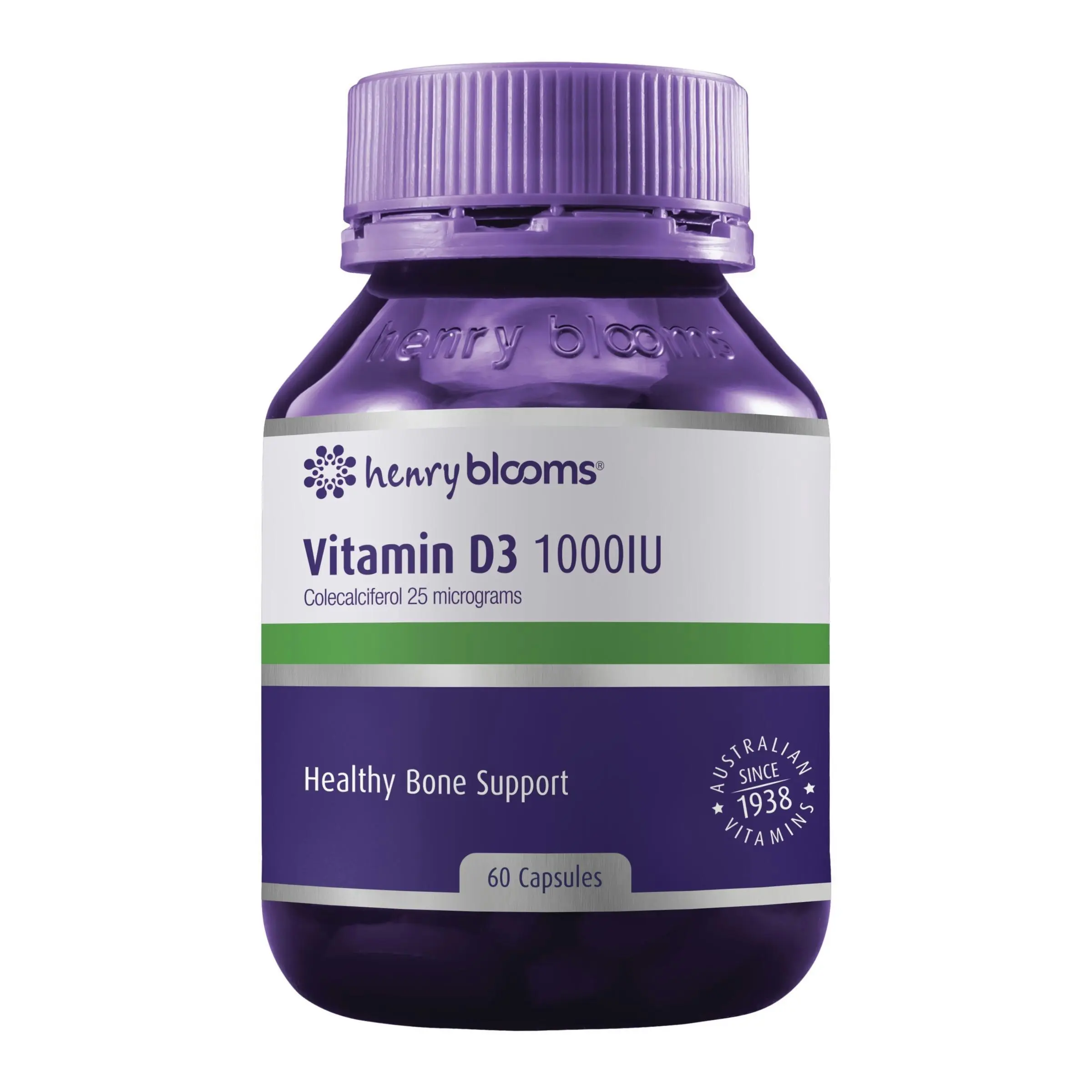 Henry Blooms Vitamin D3 1000Iu 60 Capsules