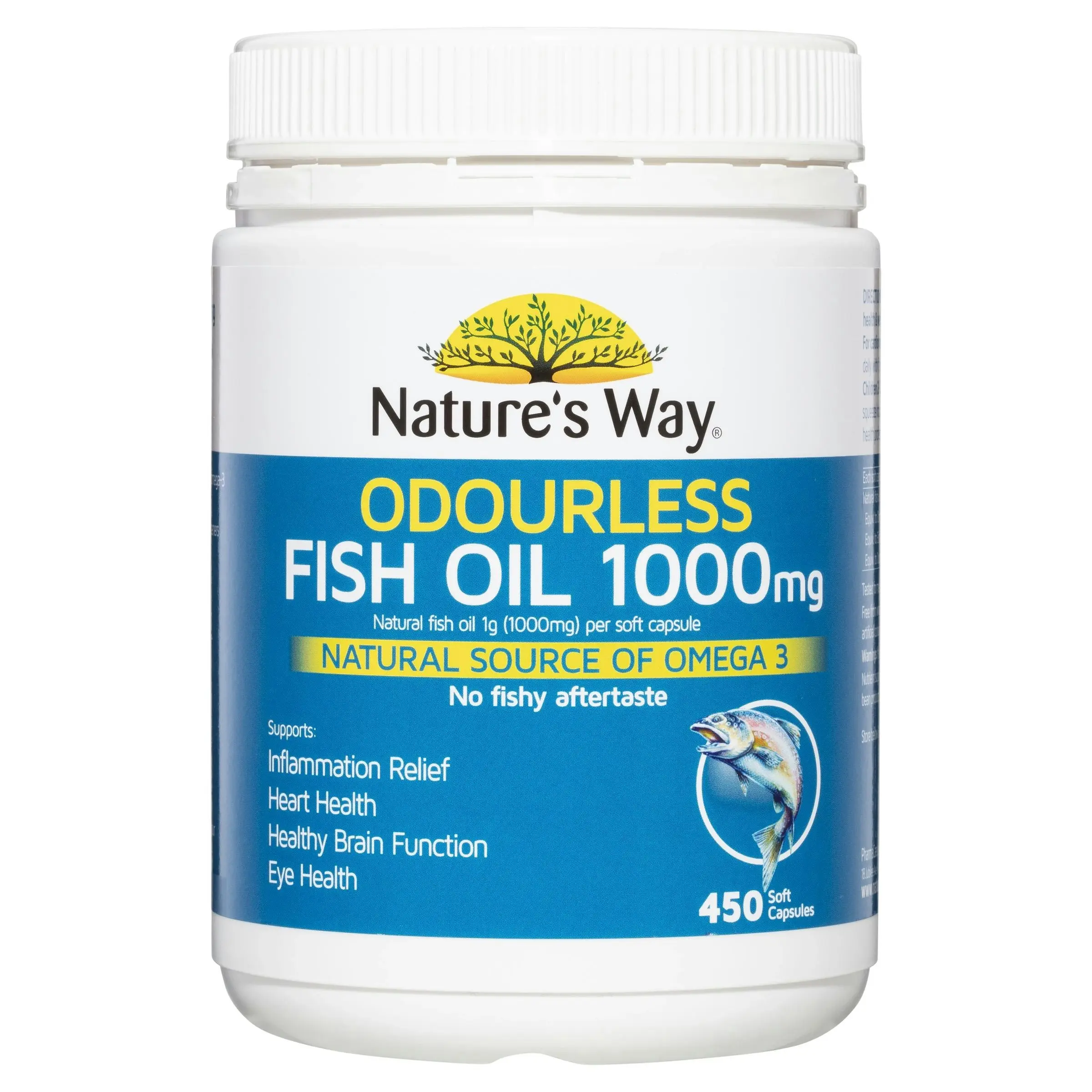 Nw Odourless Fish Oil 1000mg Caps 450