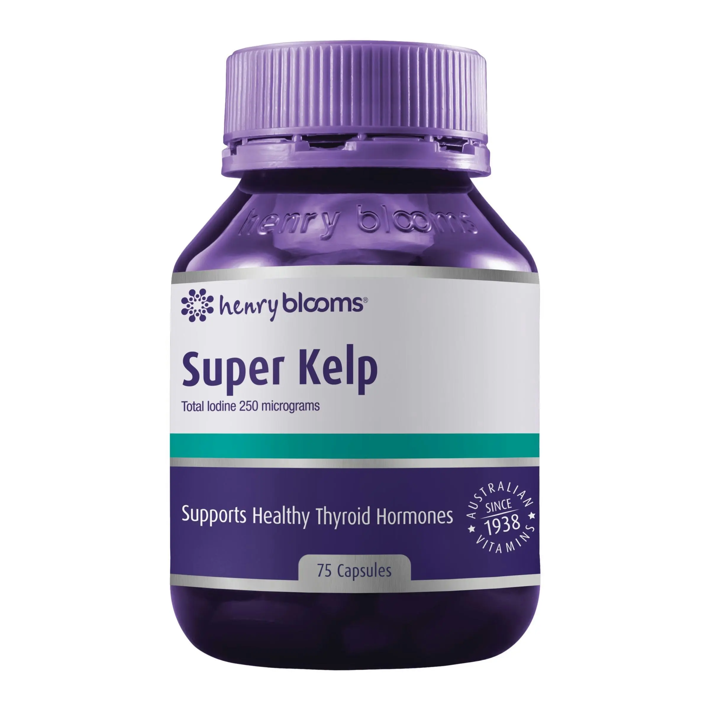 Henry Blooms Super Kelp 75 Vegetarian Capsules