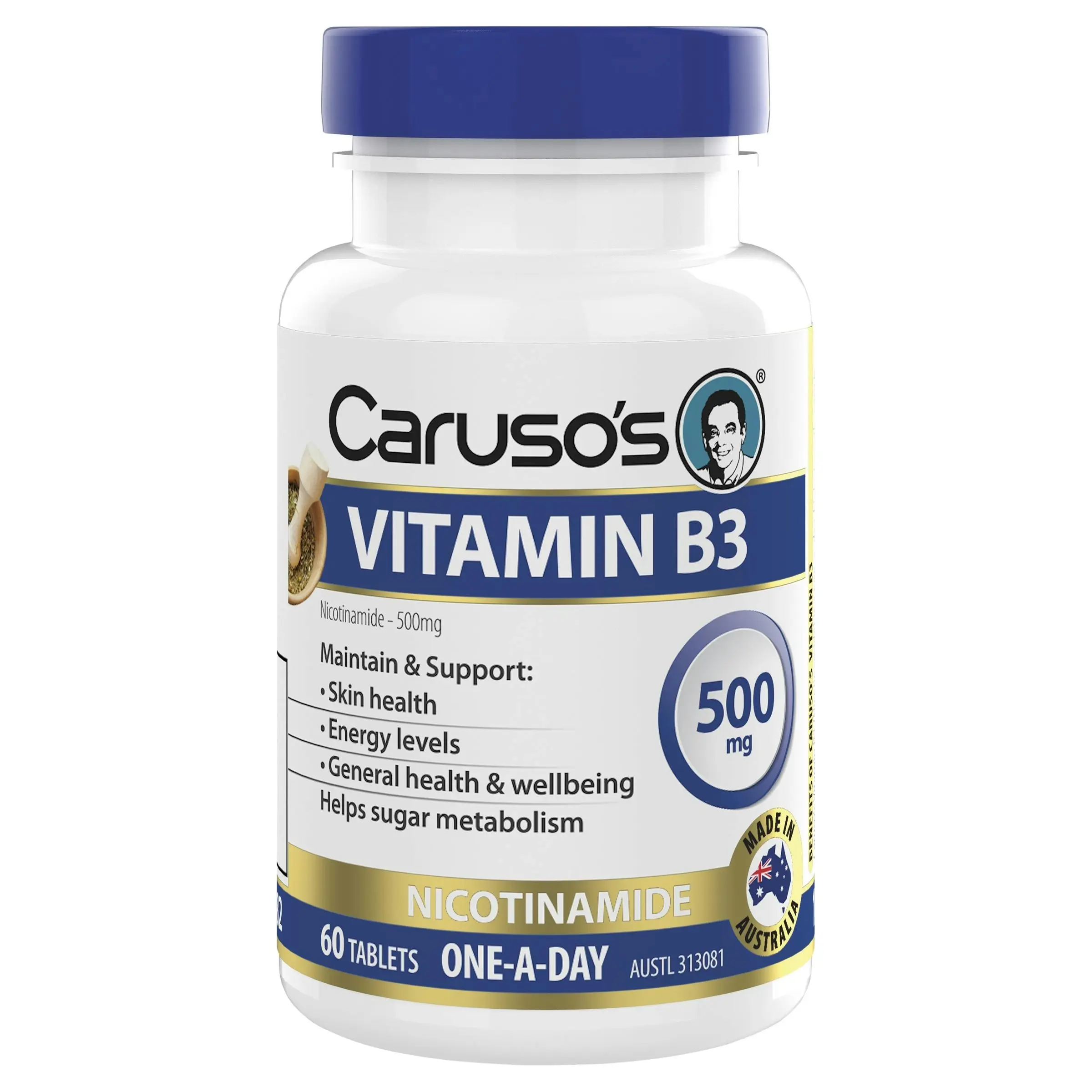 Caruso's Natural Health Vitamin B3 500mg 60 Tablets