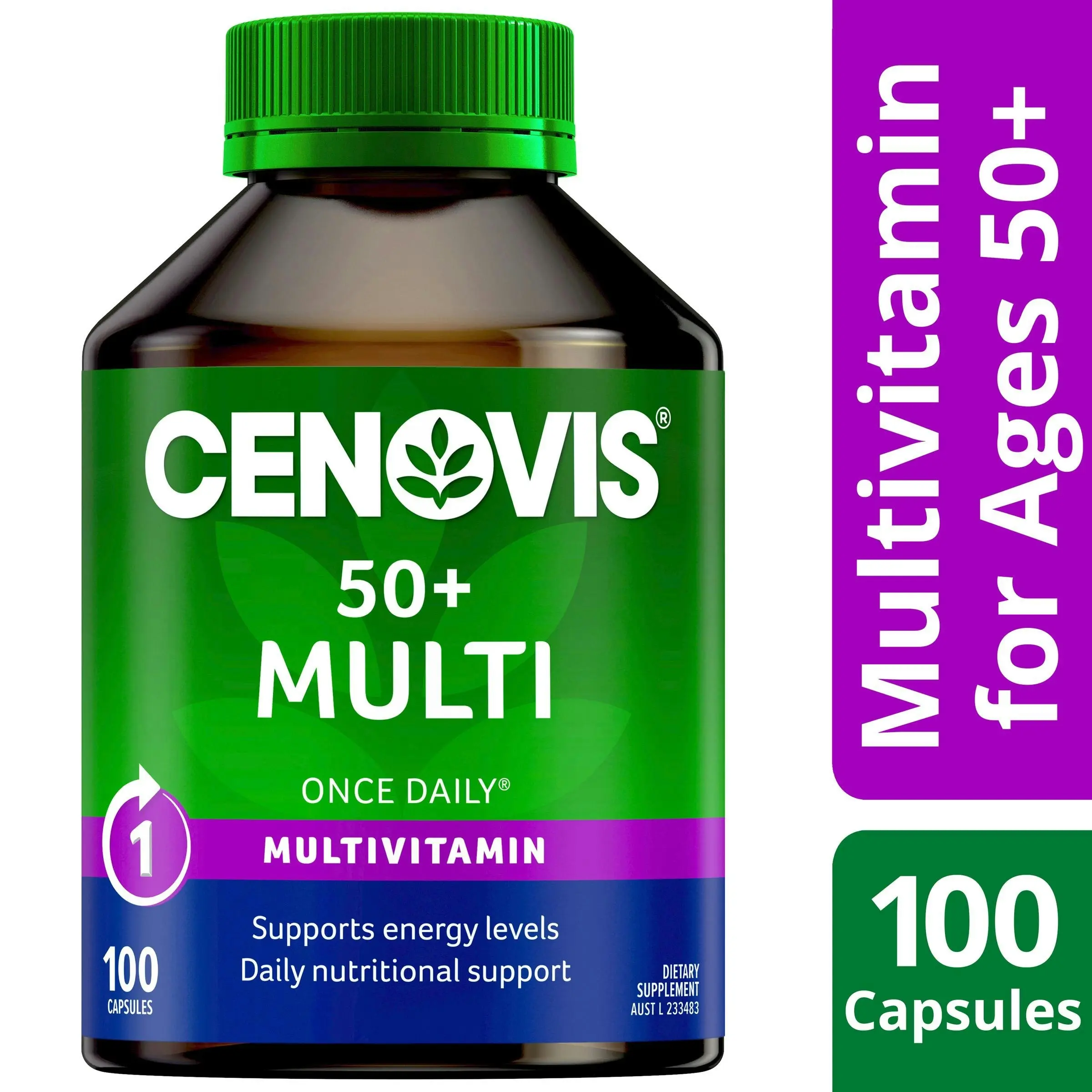 Cenovis 50+ Once Daily Multi Value Pack 100 Capsules