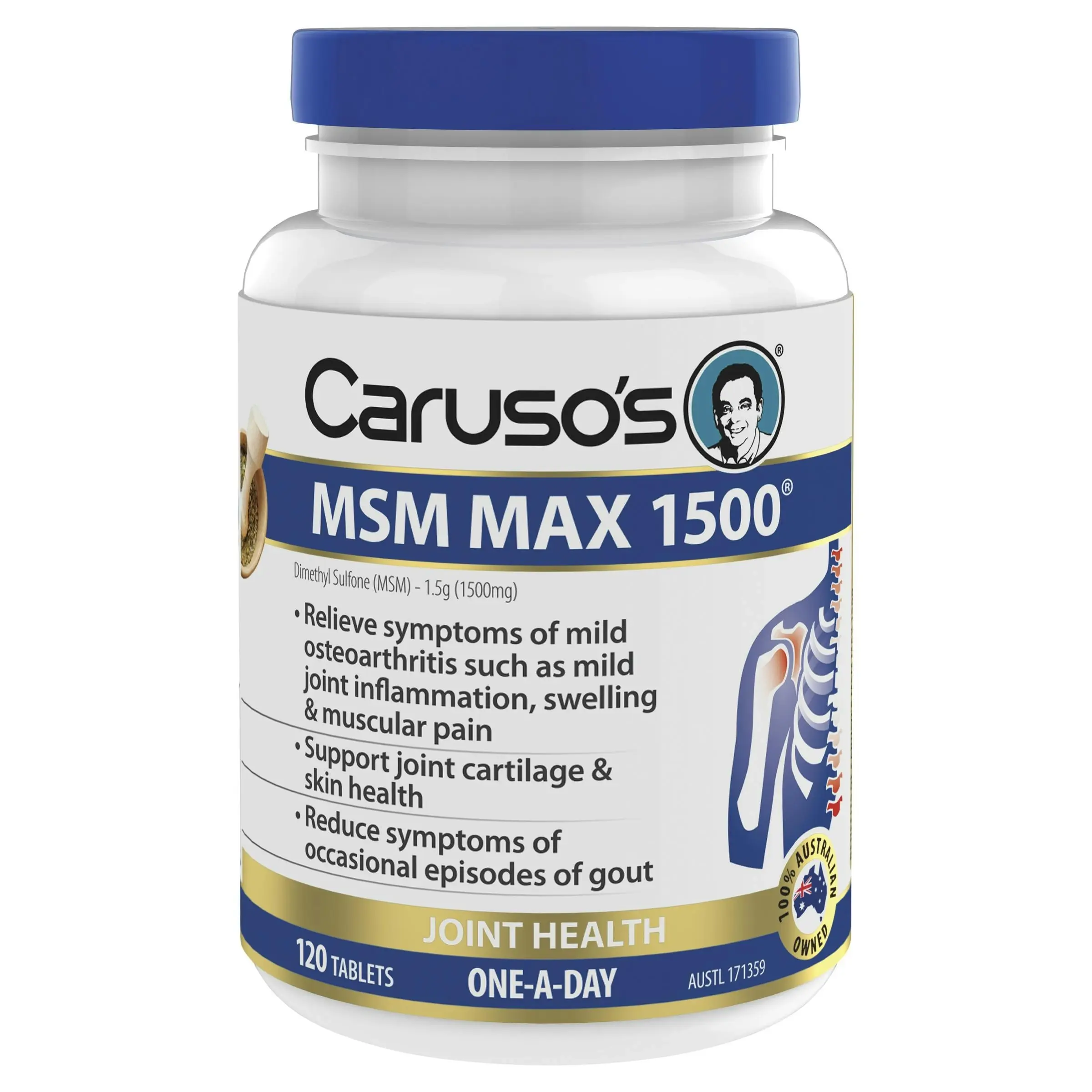 Caruso's Natural Health MSM Max 1500 120 Tablets