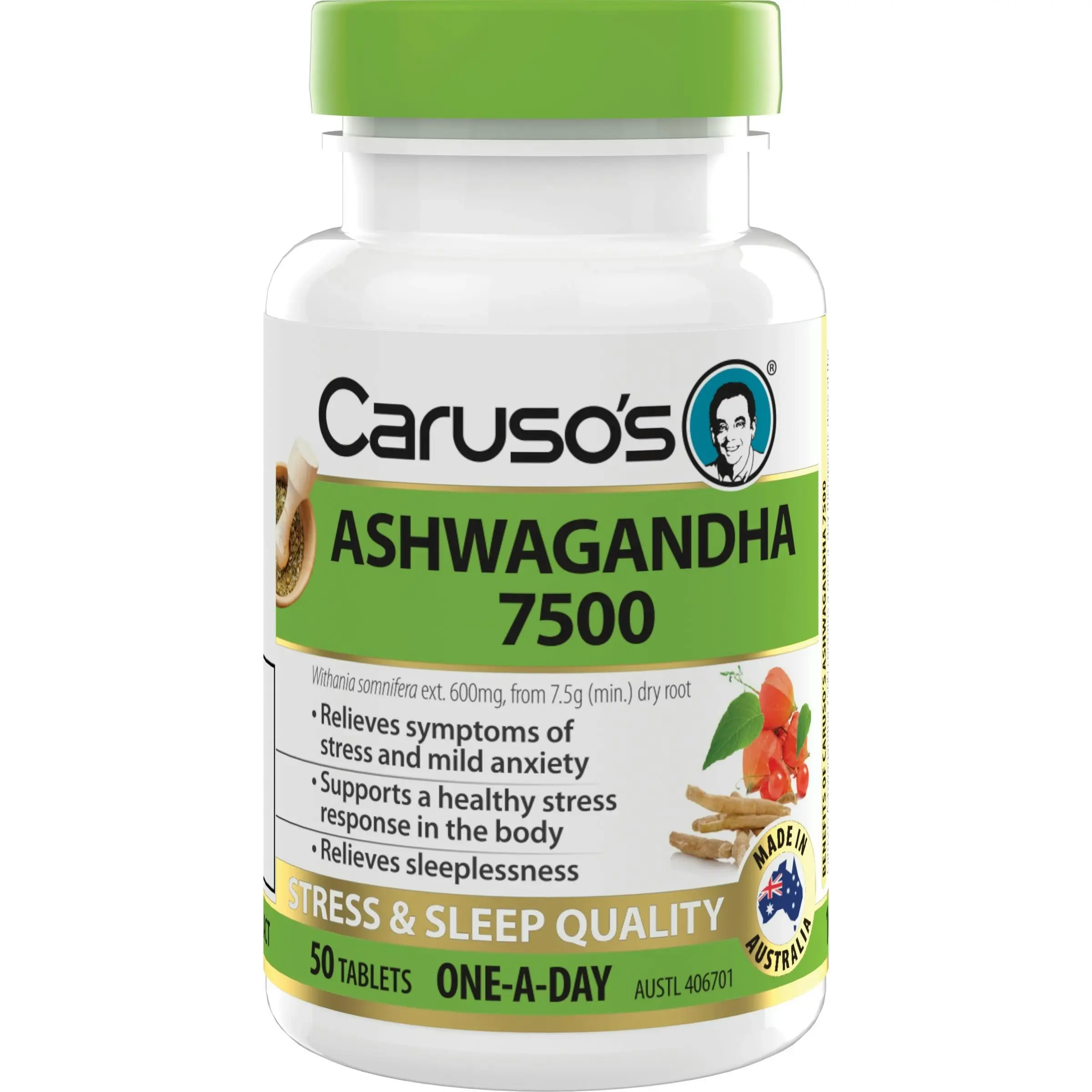 Caruso's Natural Health Ashwagandha 50 Tablets