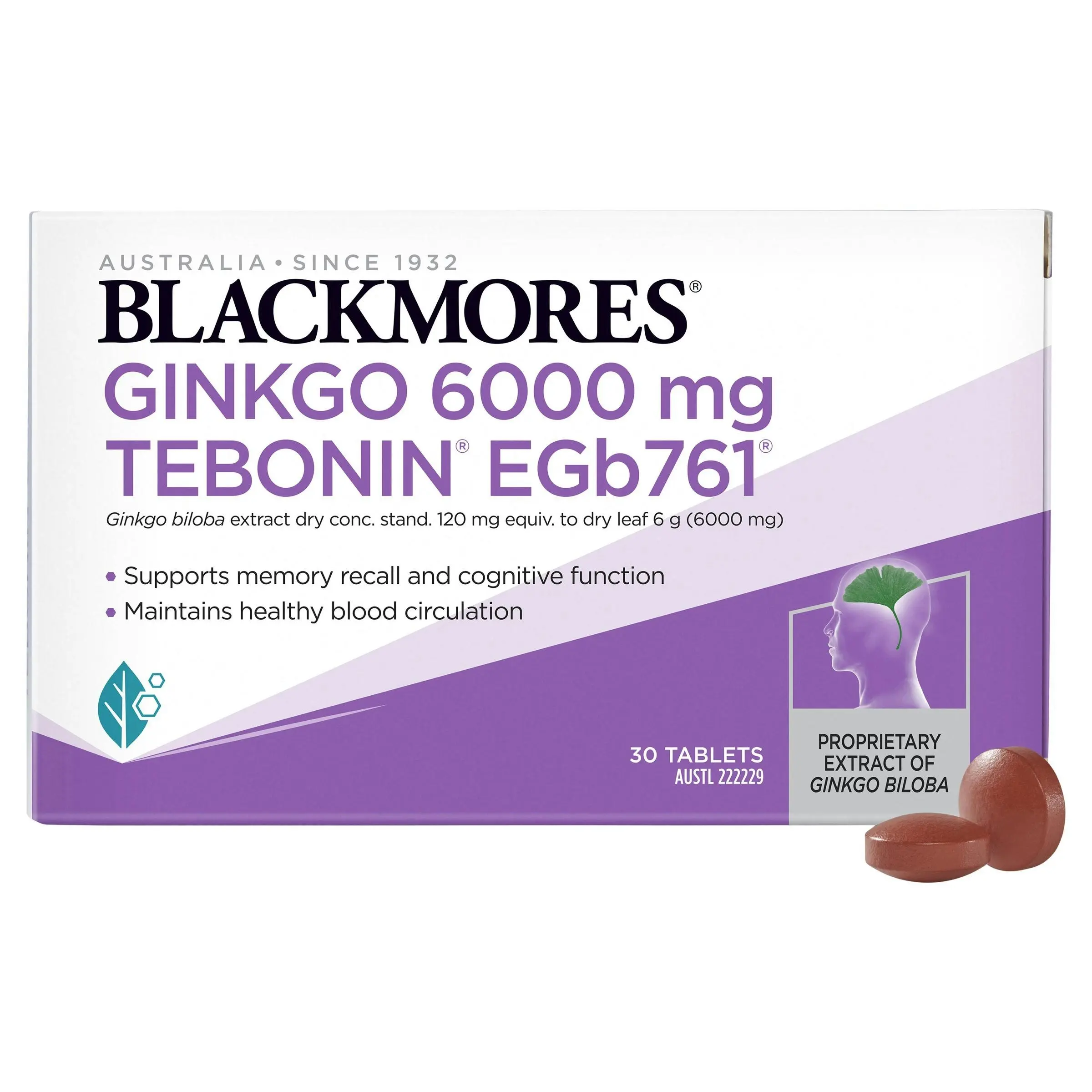 Blackmores Gingko 6000mg 30 Tablets