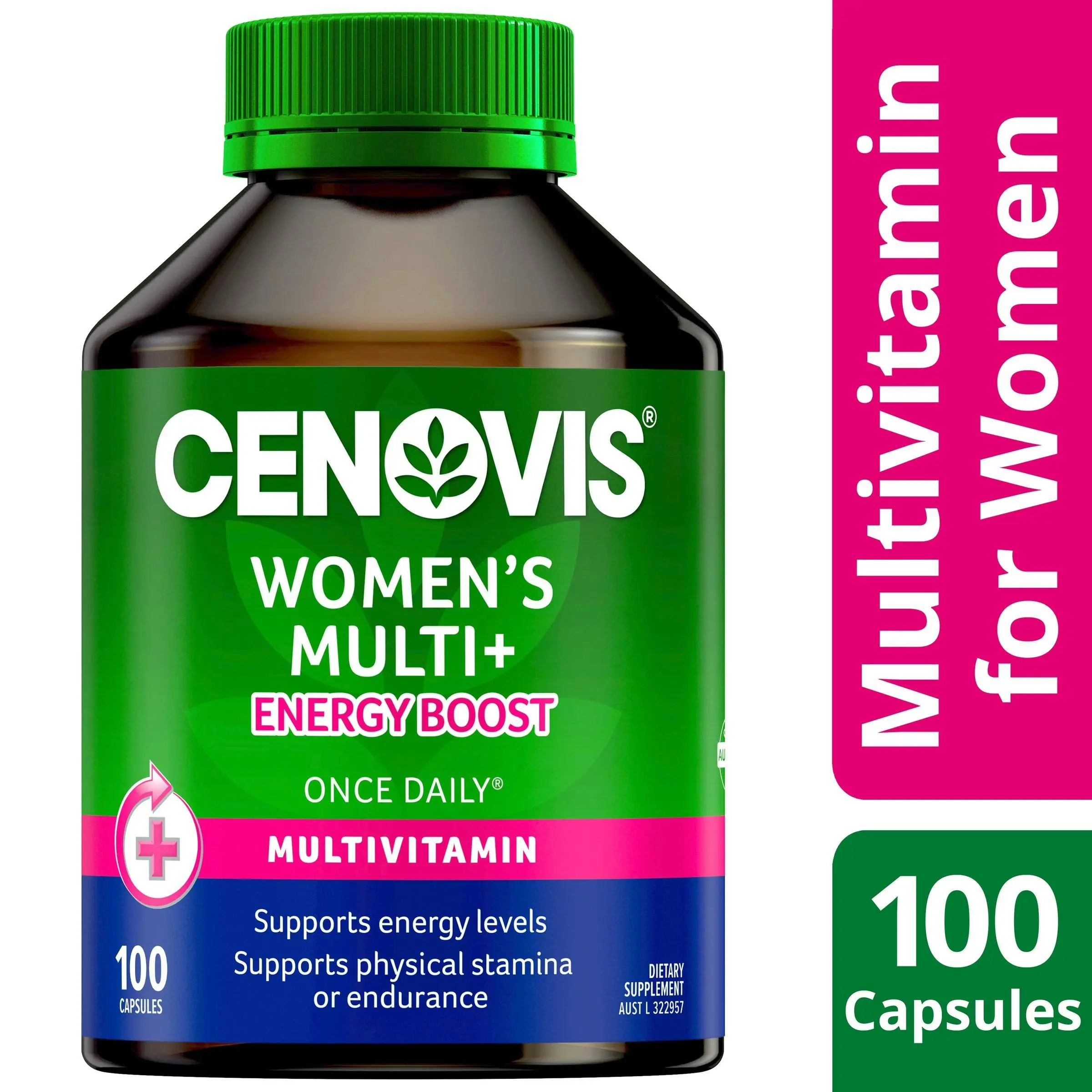 Cenovis Women's Multi + Energy Boost 100 Capsules