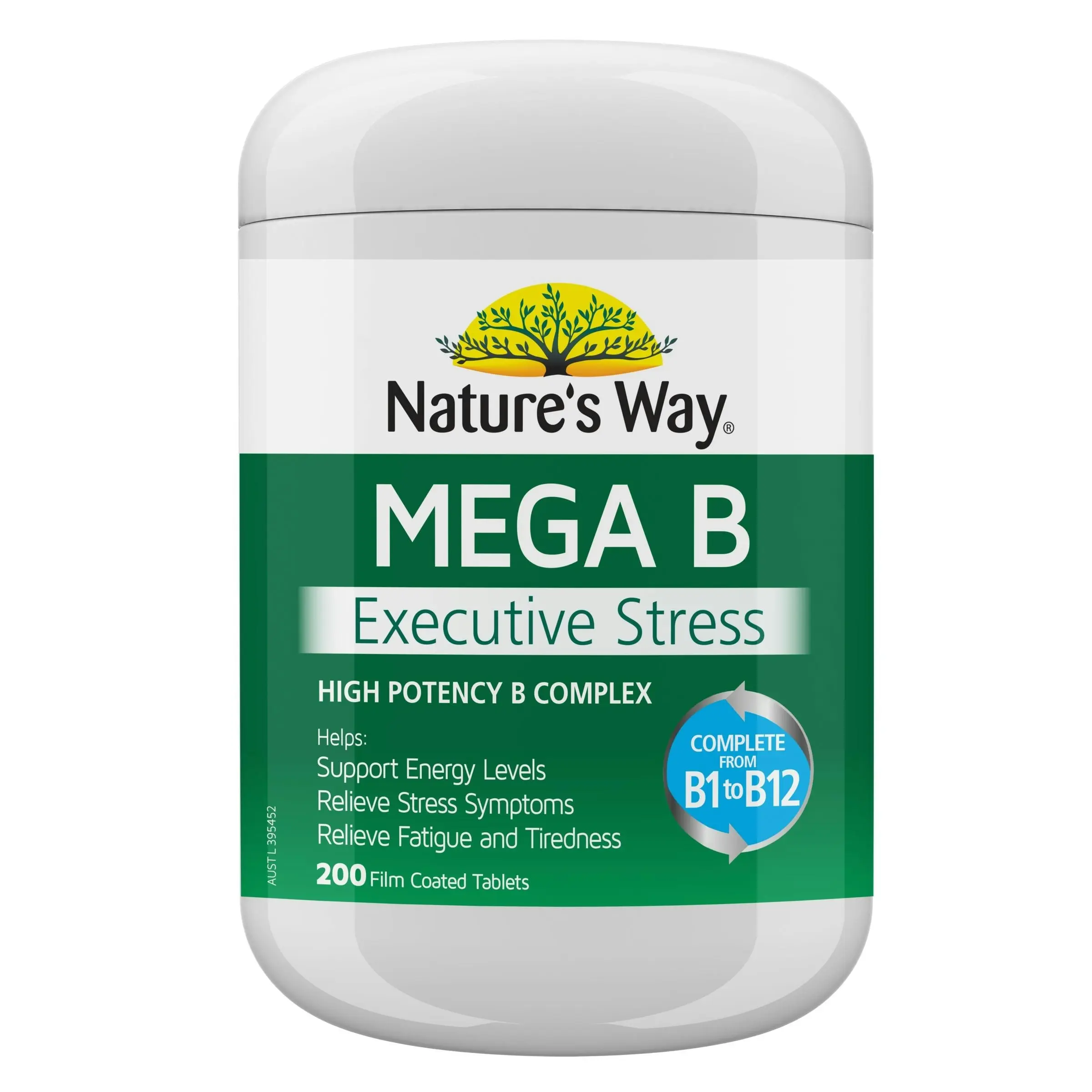 Nature's Way Mega B Executive Stress 200 Tablets