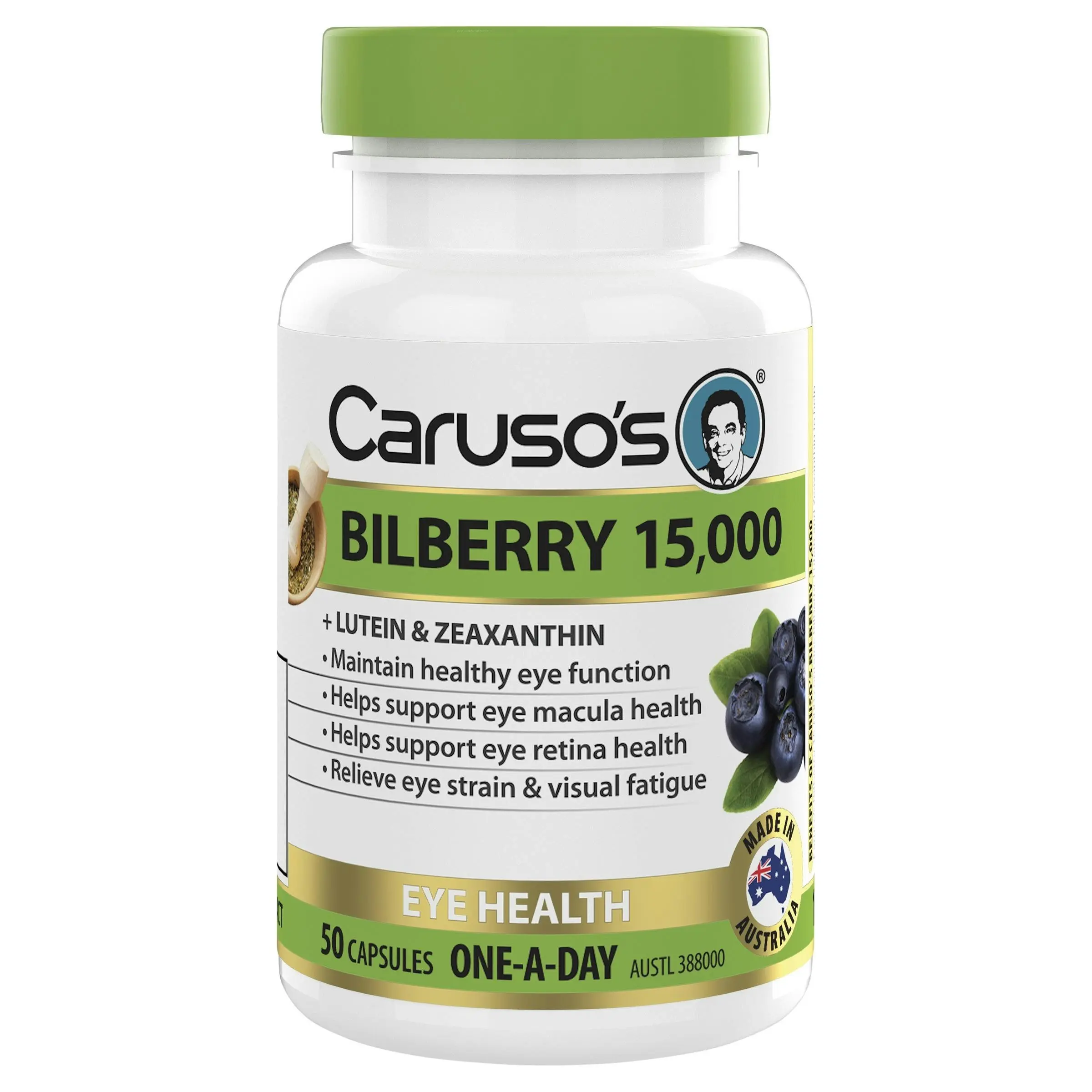 Caruso's Natural Health Bilberry 50 Capsules