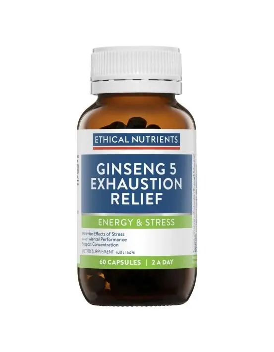 Ethical Nutrients Ginseng 5 Exhaustion Relief 60 Capsules