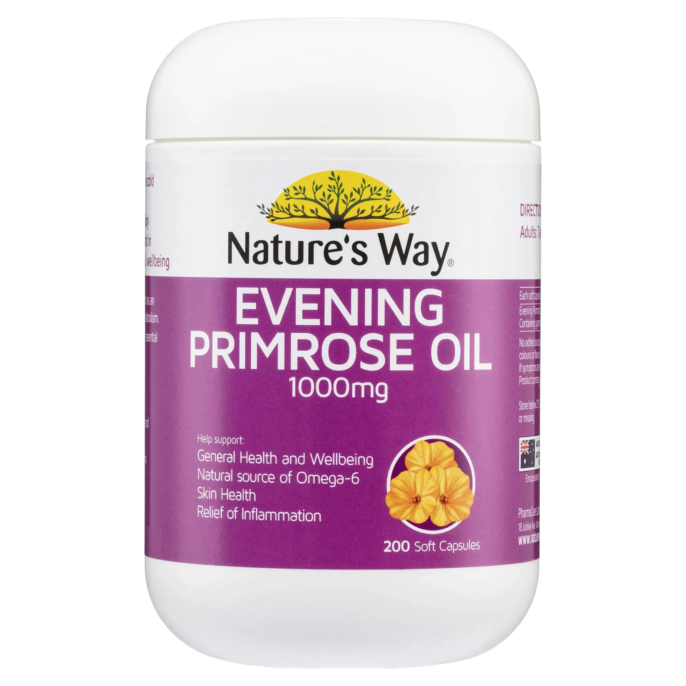 Nature's Way Evening Primrose Oil 1000mg 200 Soft Capsules