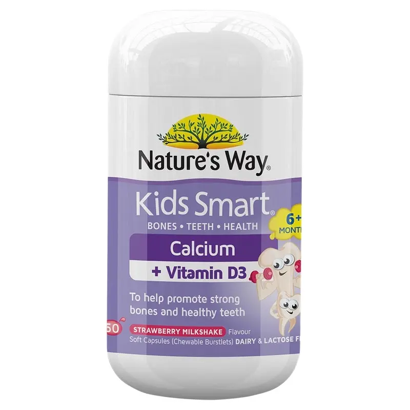 Nature's Way Kids Smart Bursts Calcium And Vitamin D3 50 Capsules