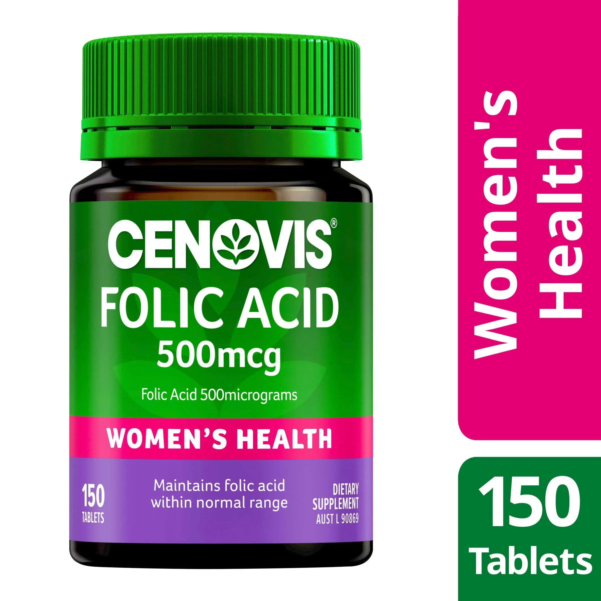 Cenovis Folic Acid 500mcg 150 Tablets