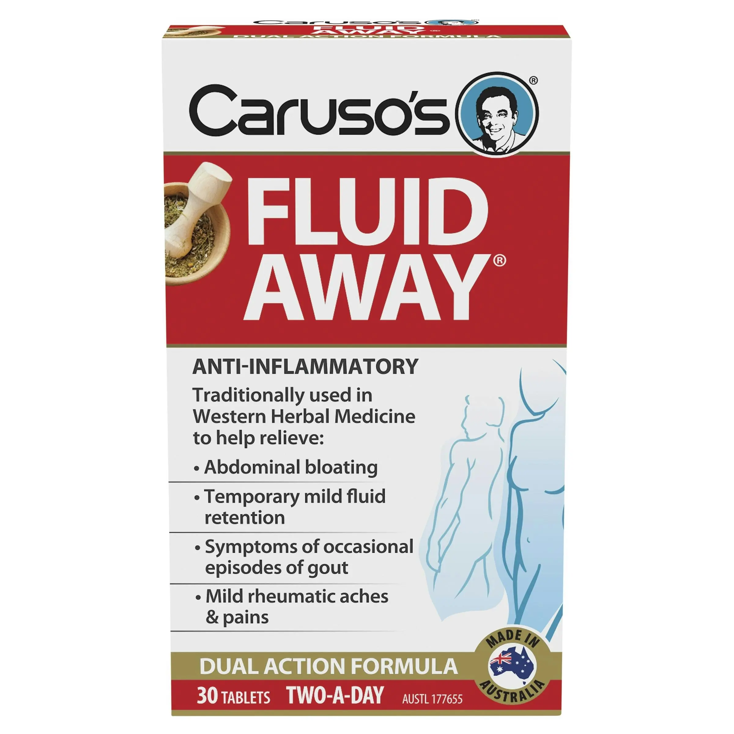 Caruso's Natural Health Fluid Away 30 Tablets