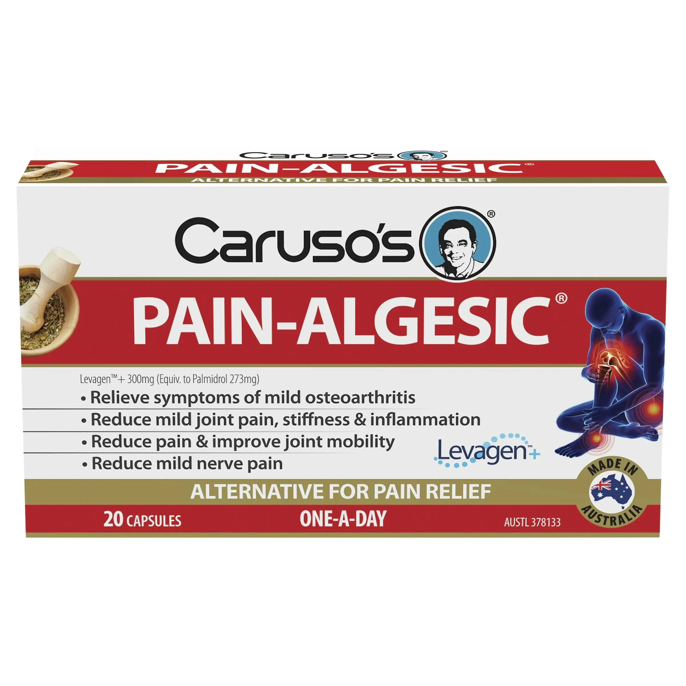 Casuro's Natural Health Pain-Algesic For Joints 20 Capsules