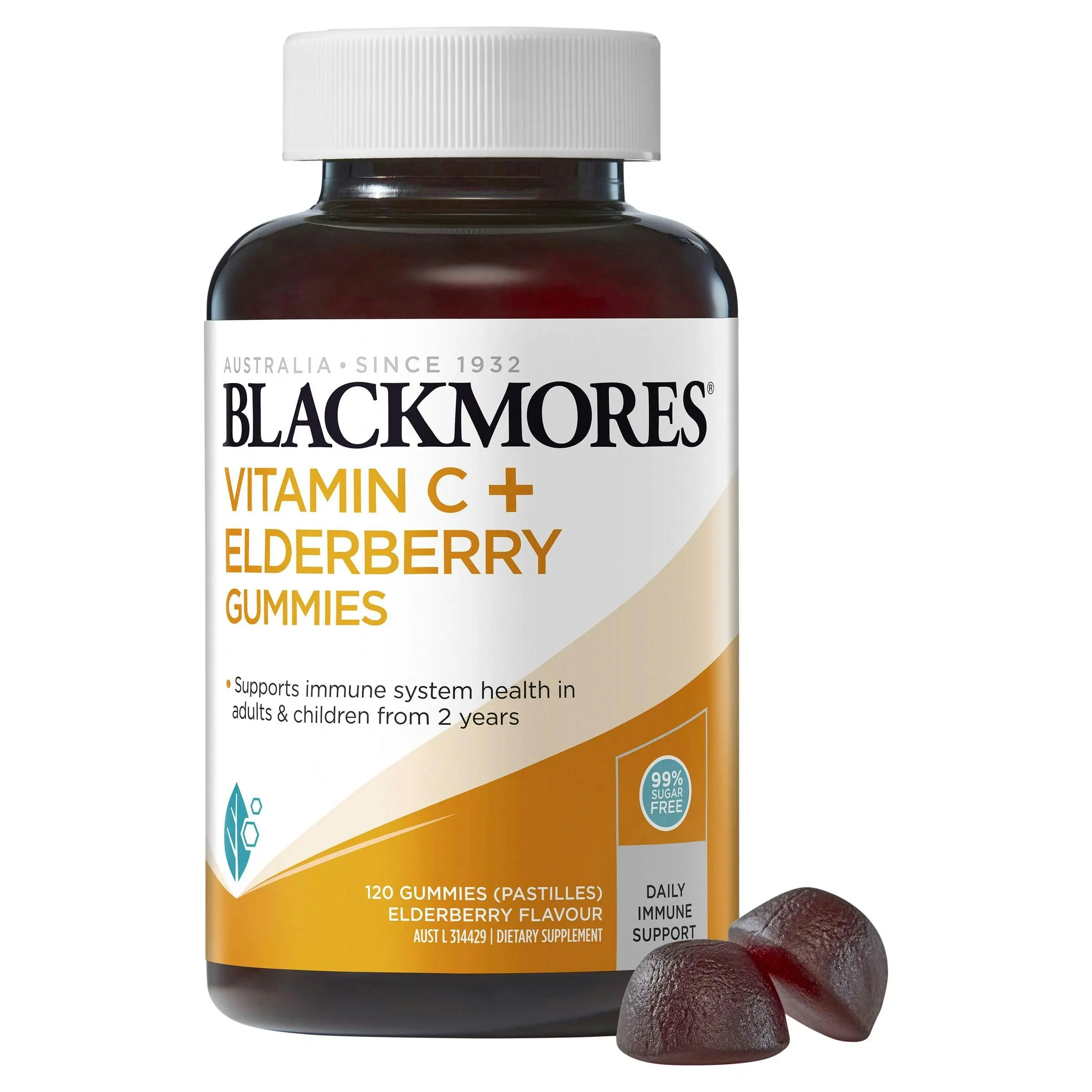 Blackmores Vitamin C + Elderberry Immune Support 120 Gummies