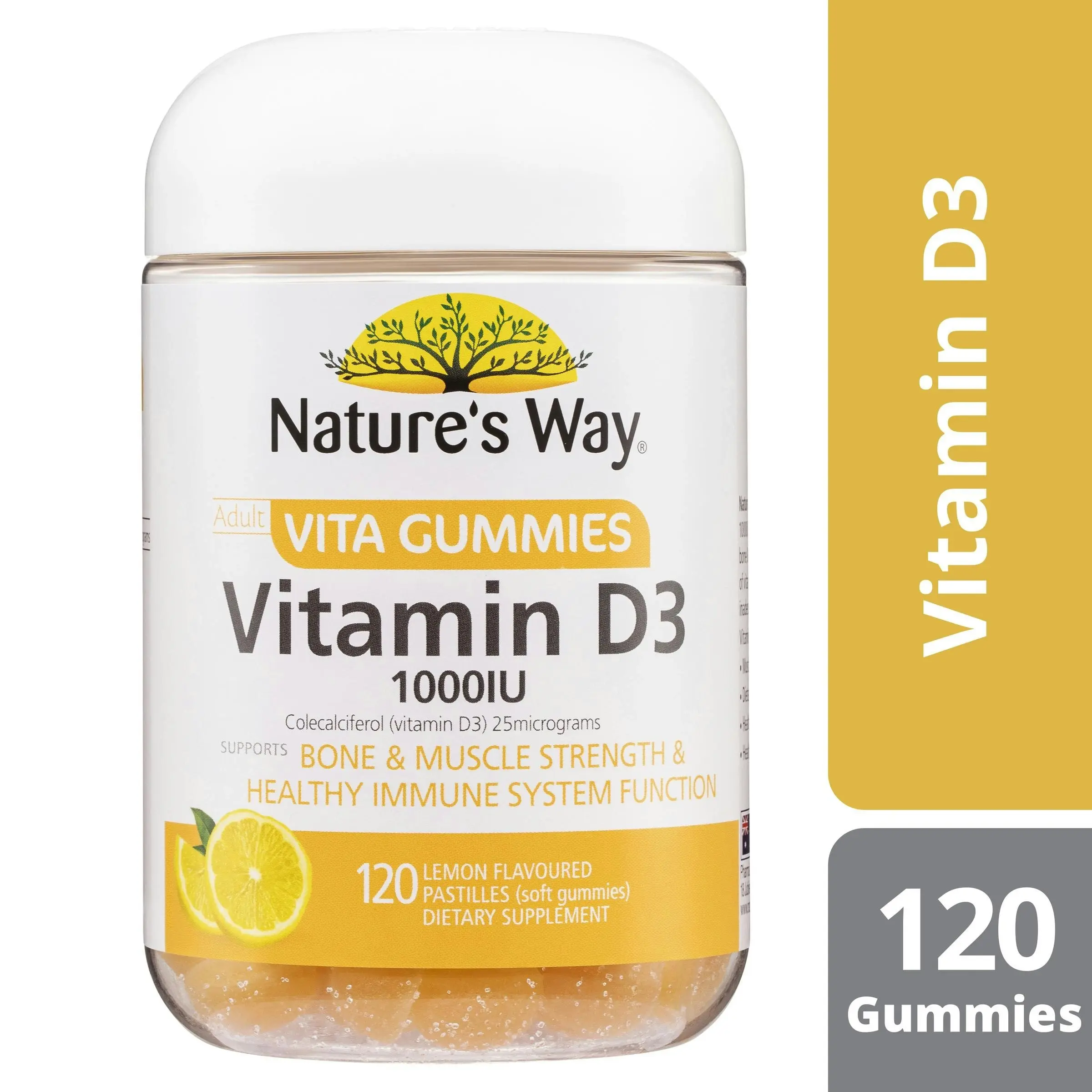 Nature's Way Adults Vitamin D3 1000IU 120 Vita Gummies