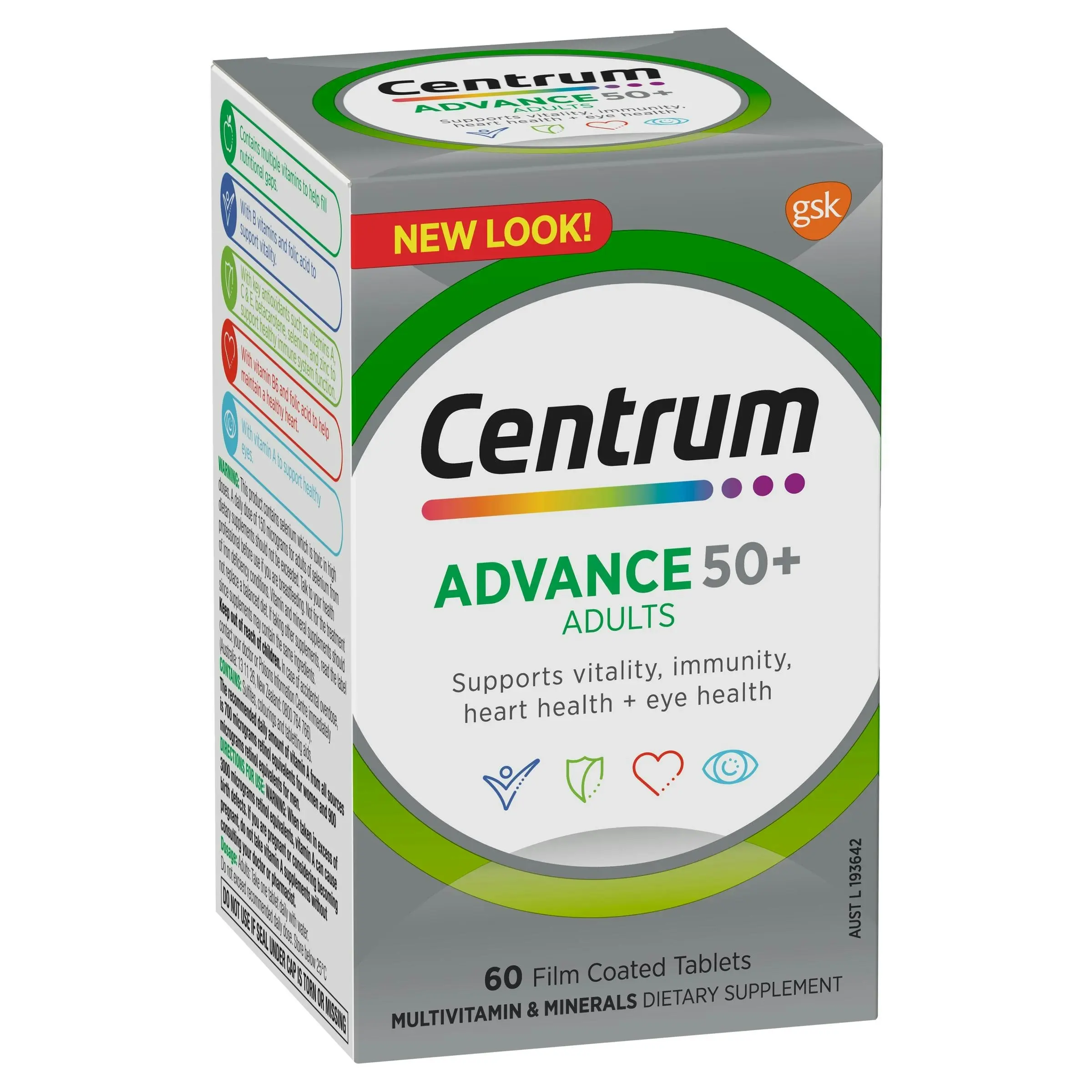 Centrum Advance 50+ For Adults 60 Tablets