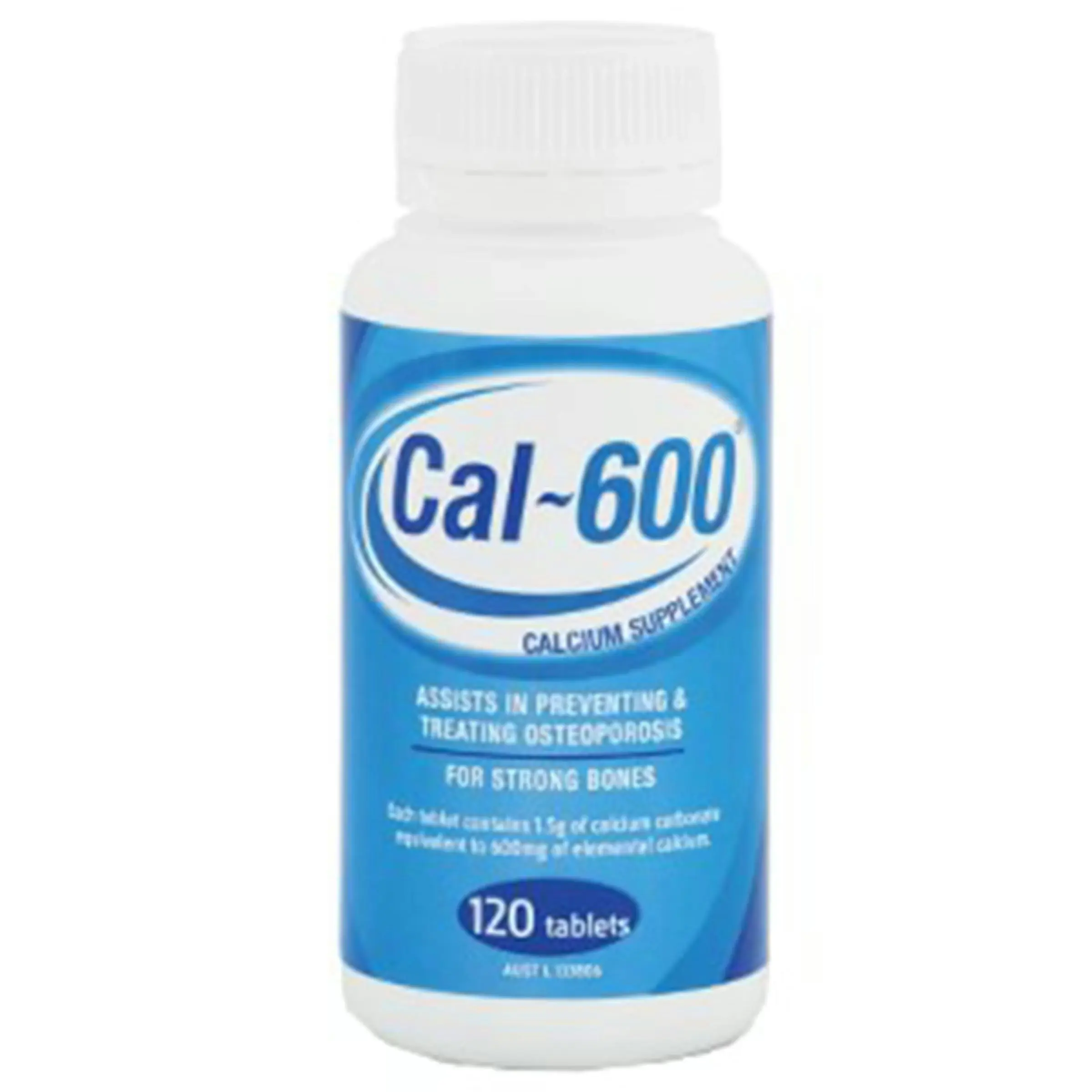 Cal-600 Calcium Supplement Tablets 120