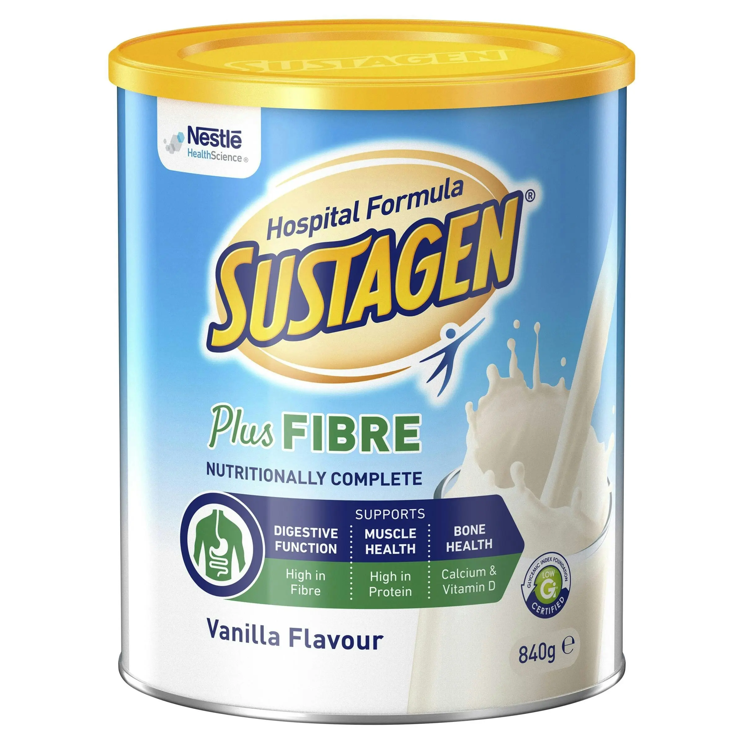 SUSTAGEN Hospital Formula Active+Fibre Vanilla 840g