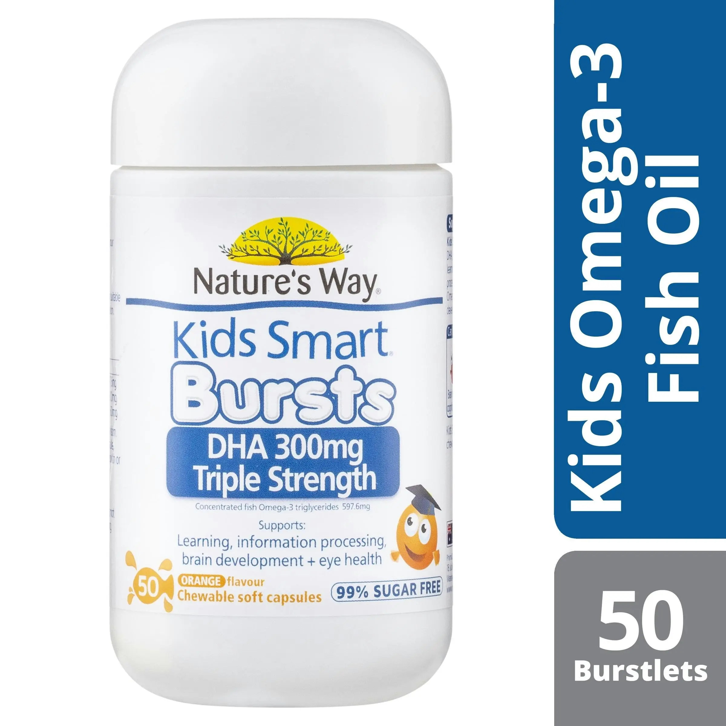 Nature's Way Kids Smart Triple Strength DHA 300mg 50 Capsules