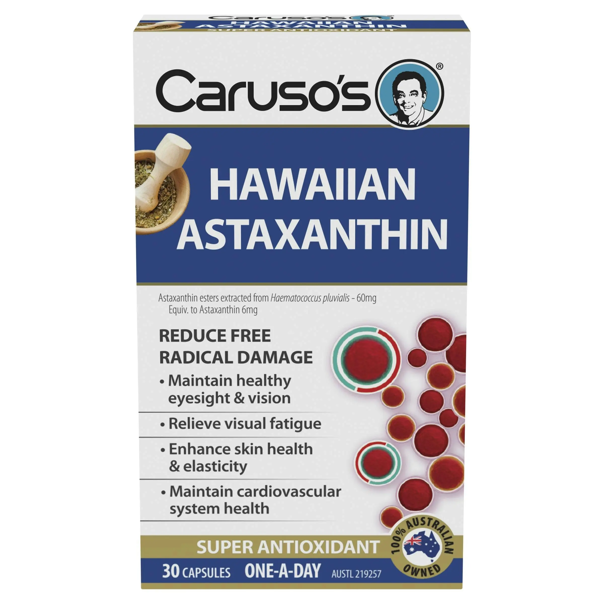 Caruso's Natural Health Hawaiian Astaxanthin 30 Capsules