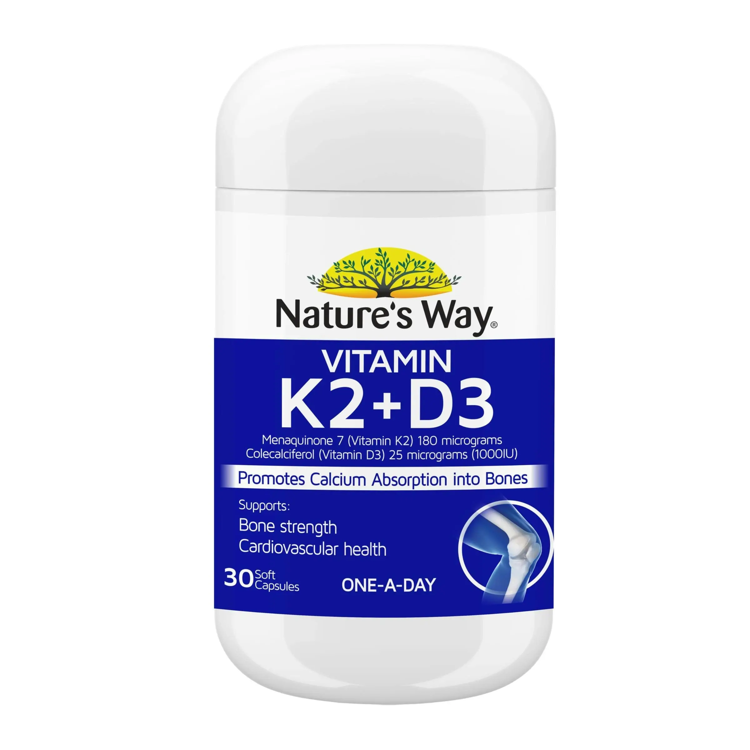 Natures Way Vitamin K2 Plus D3 30 Capsules