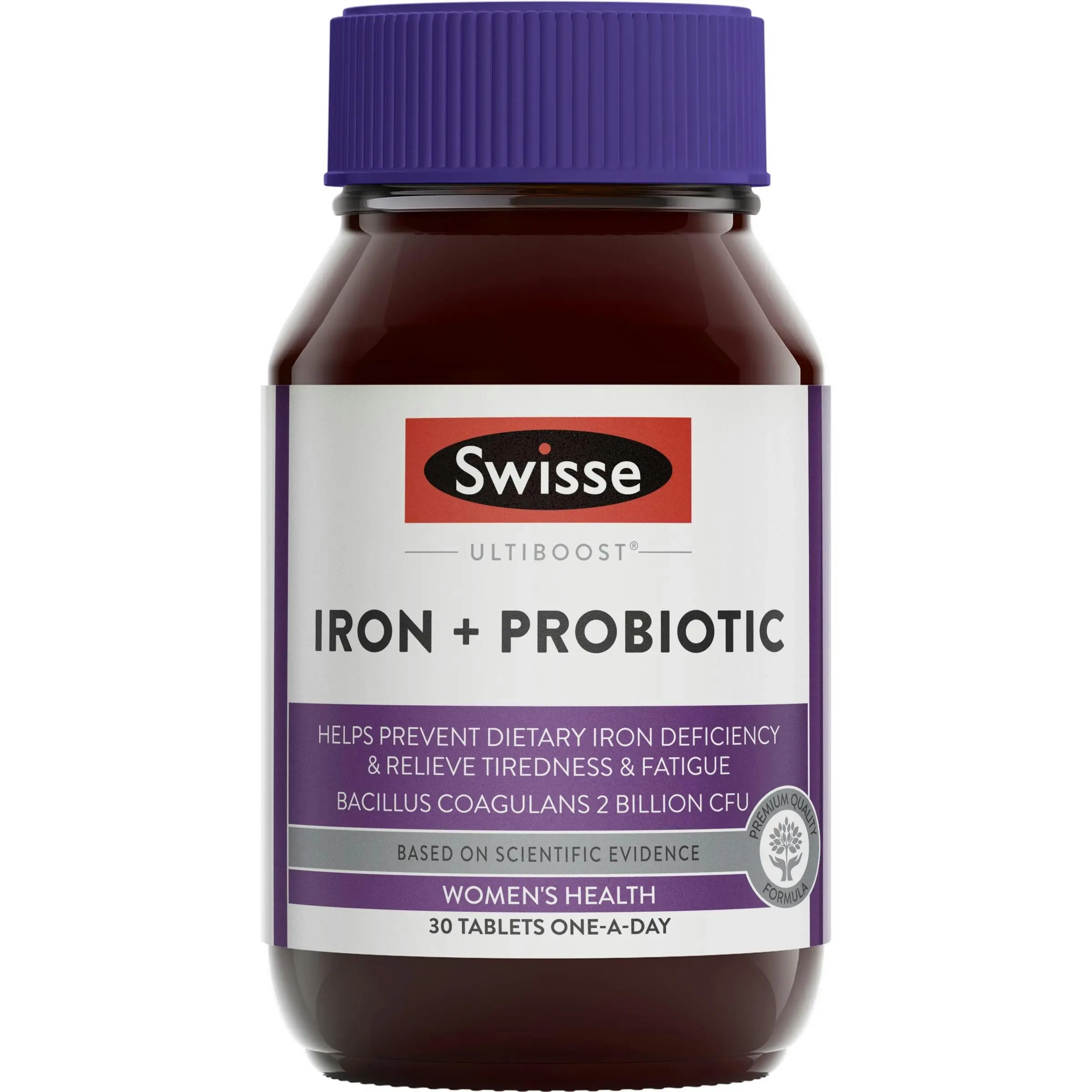 Swisse Ultiboost Iron + Probiotic 30 Tablets