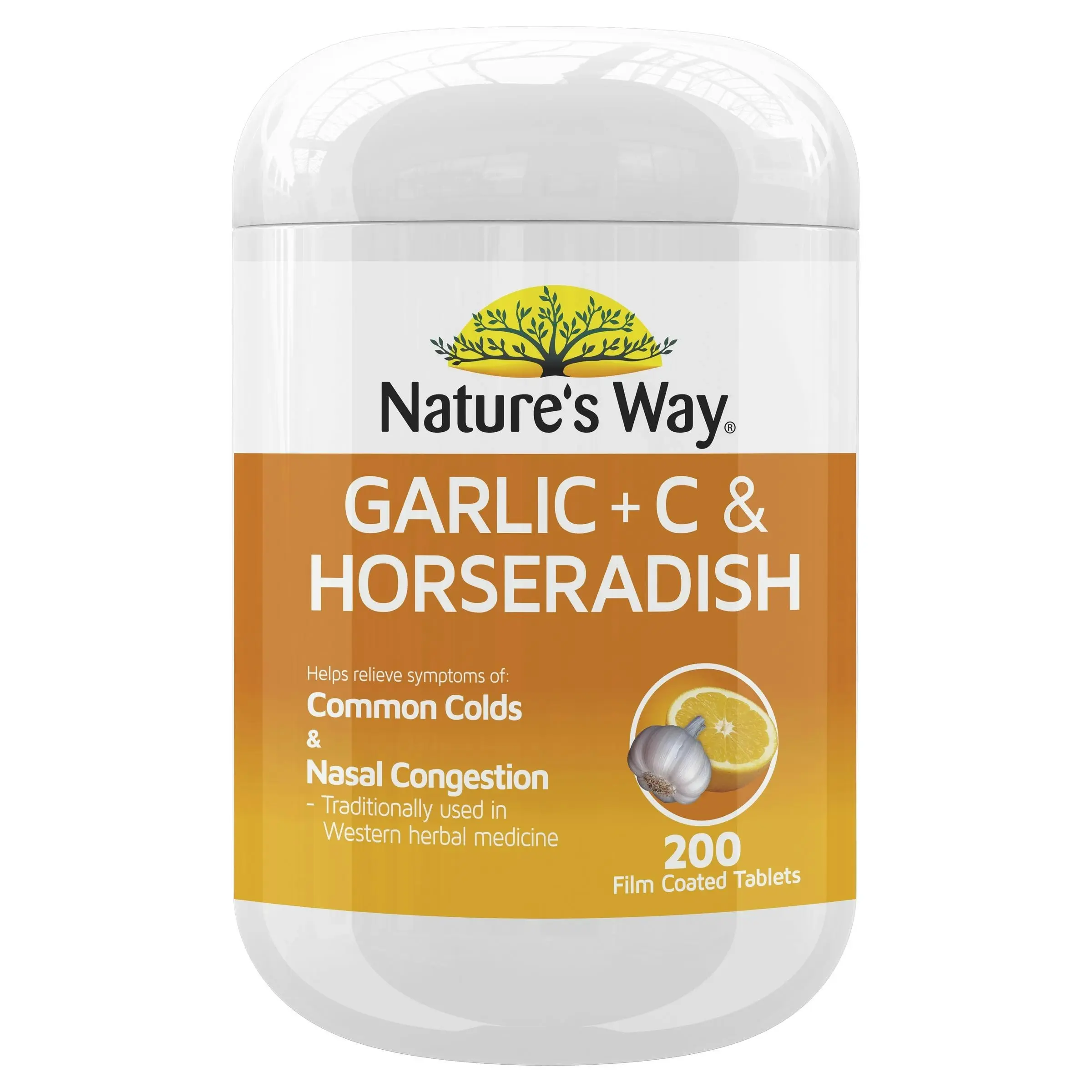 Nature's Way Garlic Plus C And Horseradish 200 Tablets