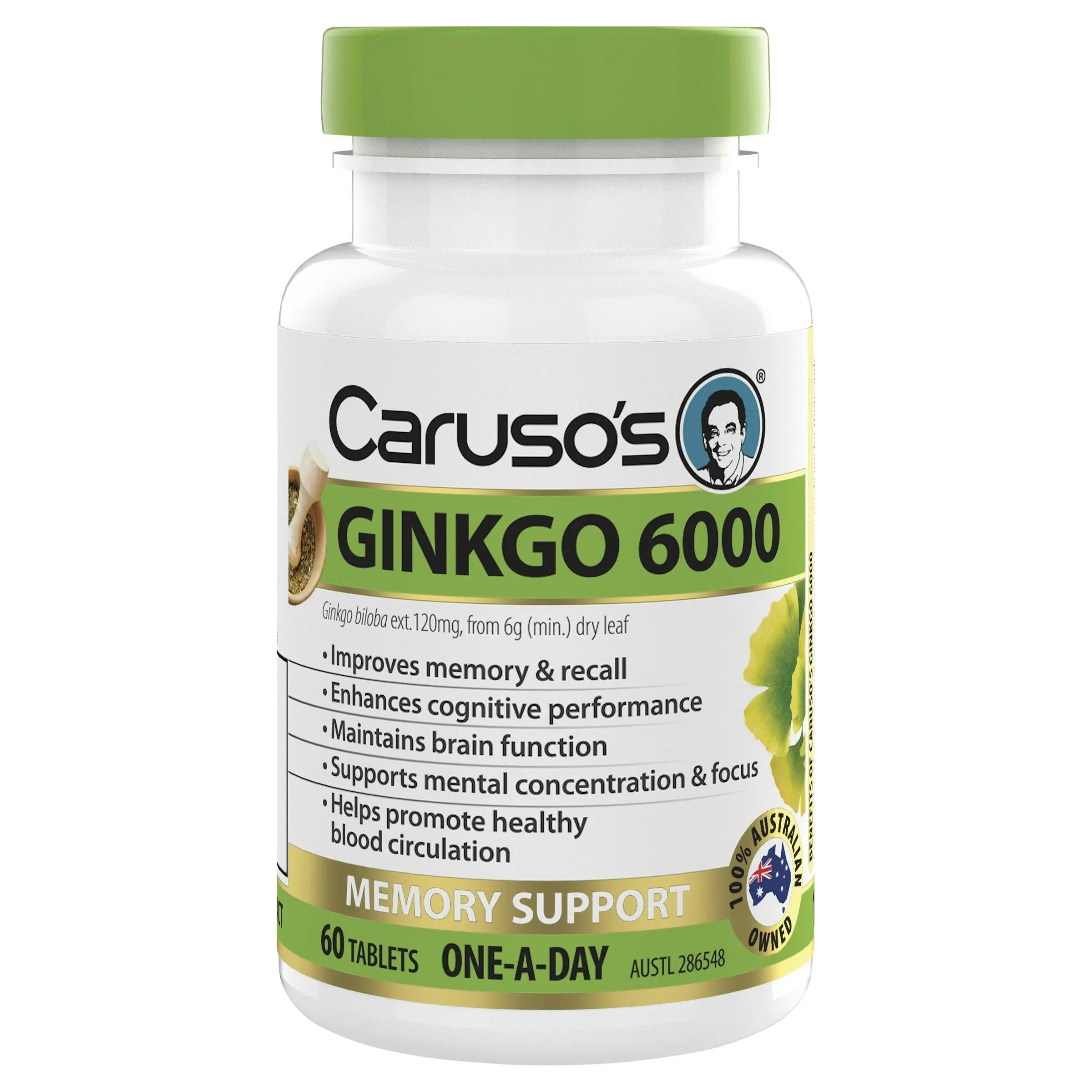 Caruso's Natural Health Ginkgo 6000 60 Tablets