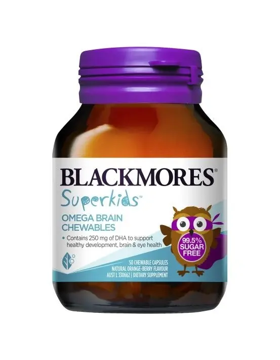 Blackmores Superkids Omega Brain Chewables 50 Capsules