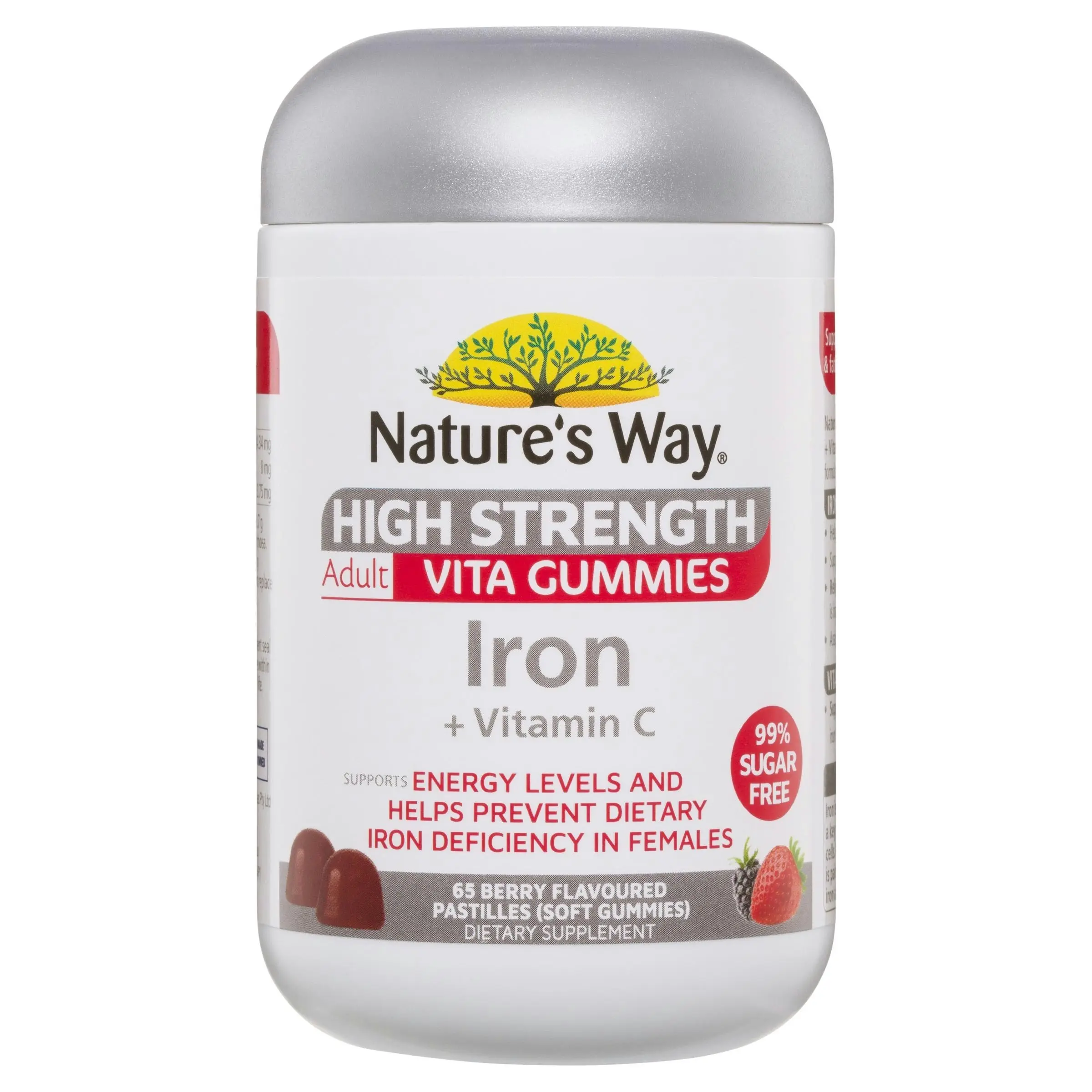 Nature's Way High Strength Adult Vita Gummies Iron + Vitamin C 65's