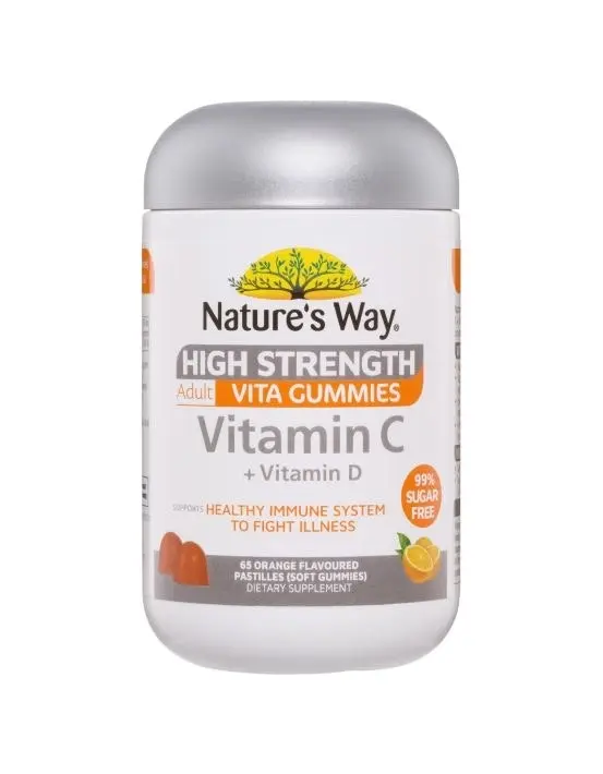 Nature's Way High Strength Adult Vita Gummies Vitamin C + Vitamin D 65's