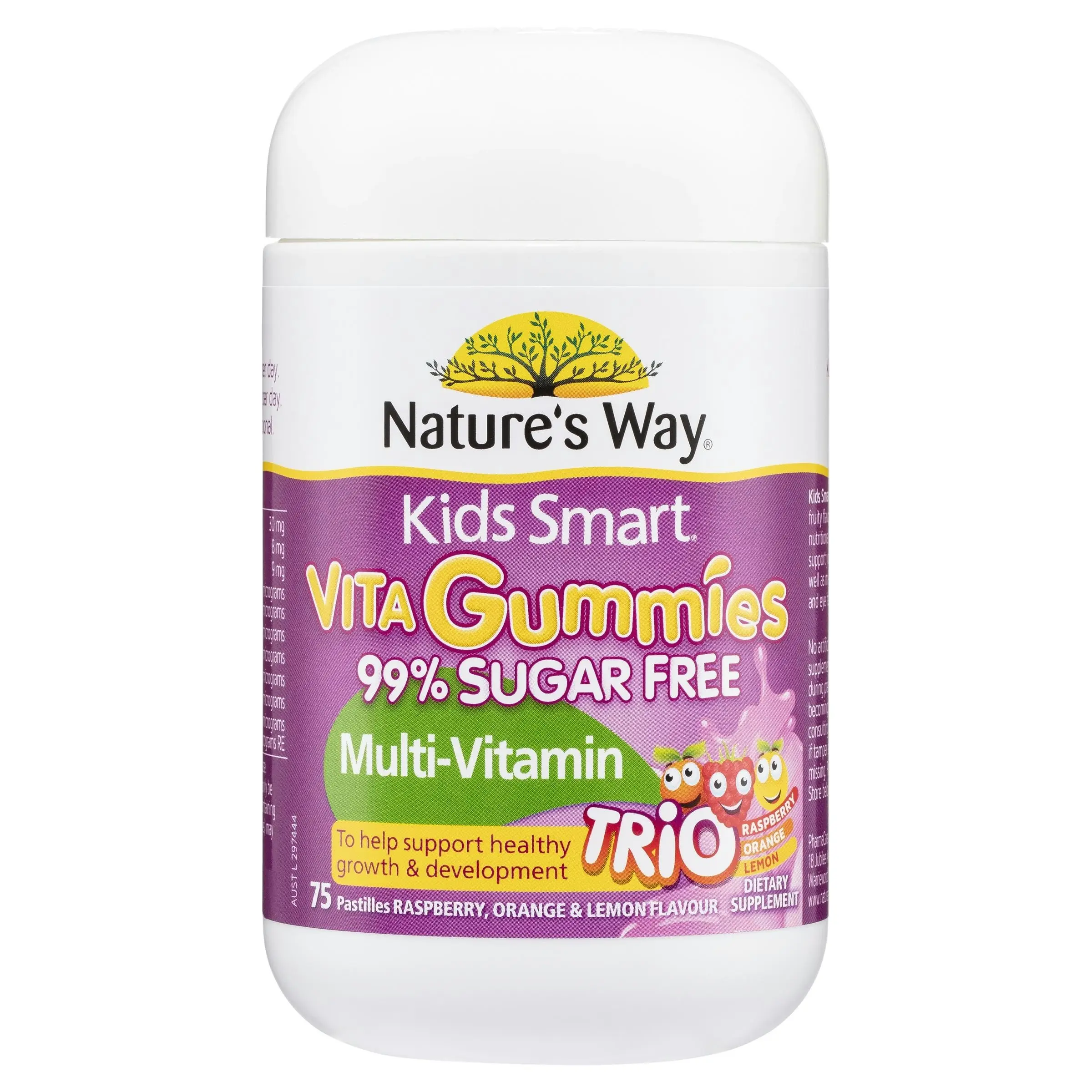 Nature's Way Kids Smart Vita Gummies Sugarfree Multi-Vitamin Trio 75 Pastilles