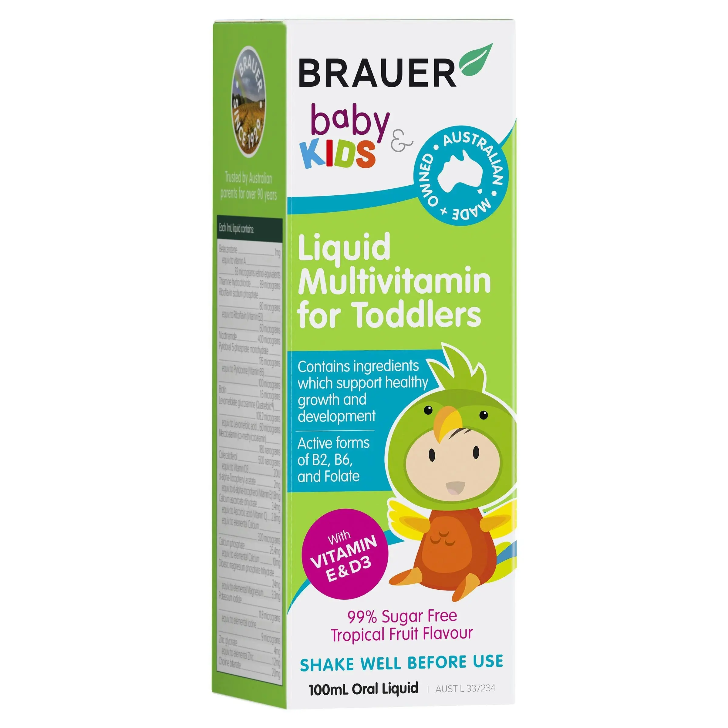 Brauer Baby & Kids Liquid Multivitamin for Toddlers 100mL