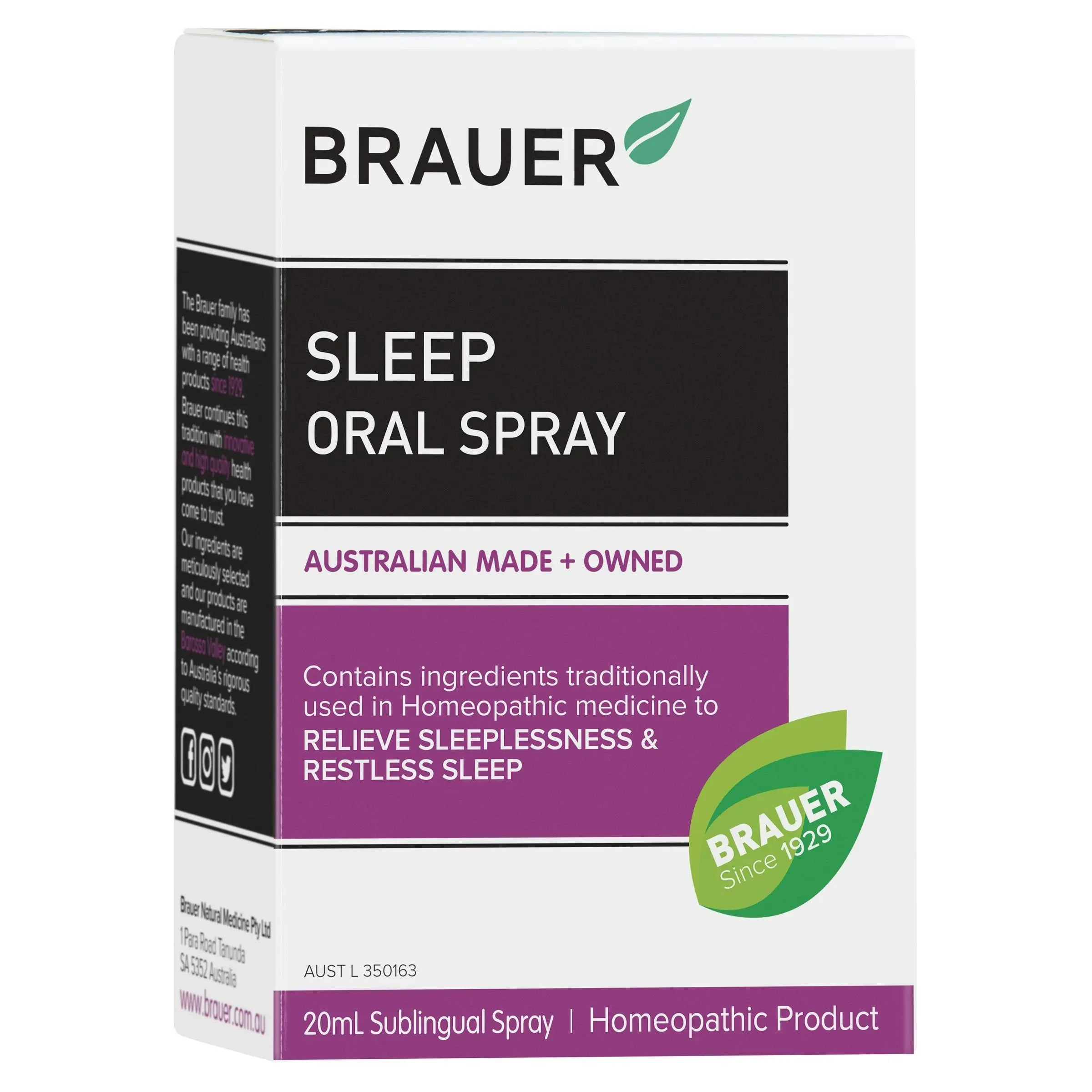 Brauer Sleep Oral Spray 20mL