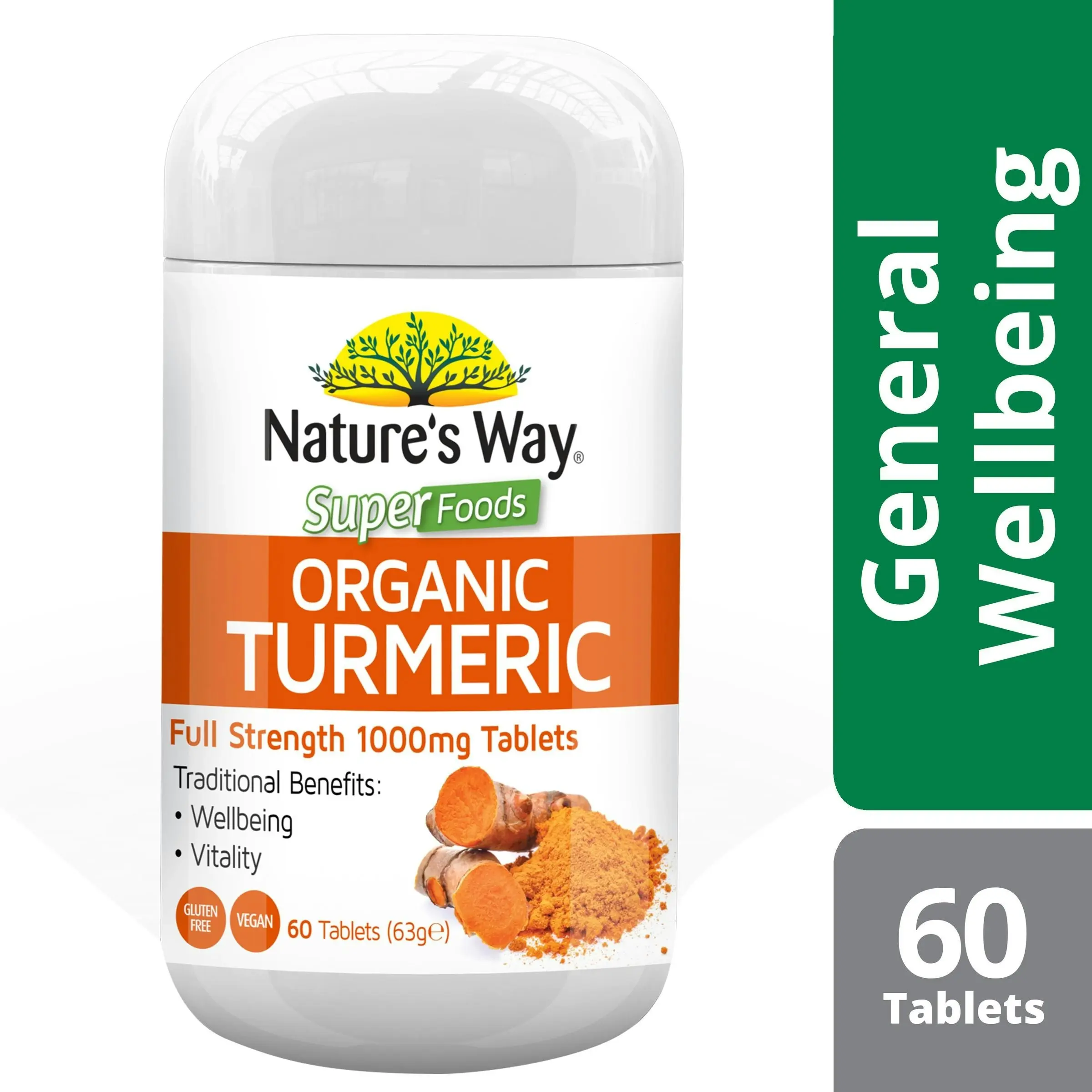 Nature's Way Super Foods Turmeric 1000mg 60 Tablets