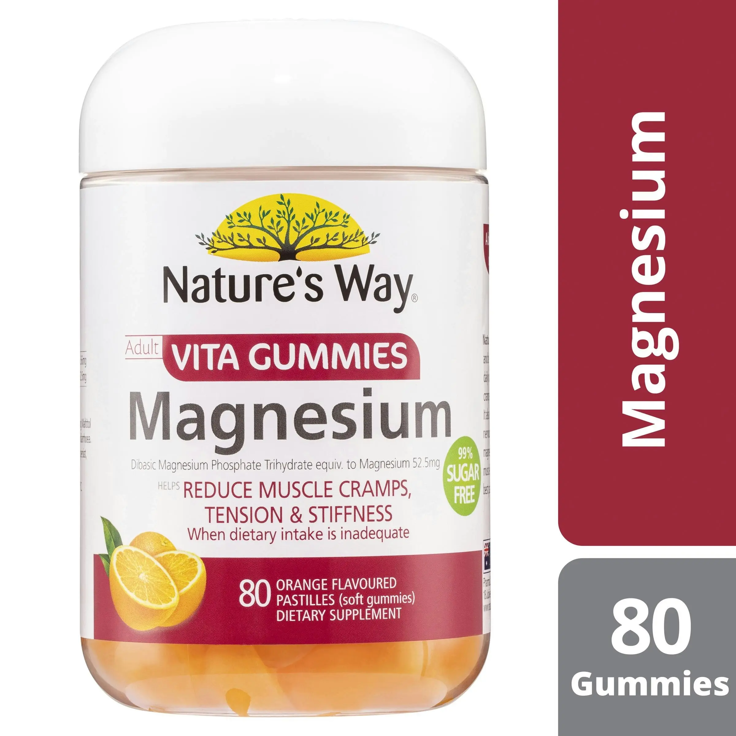 Nature's Way Adult Magnesium 80 Vita Gummies