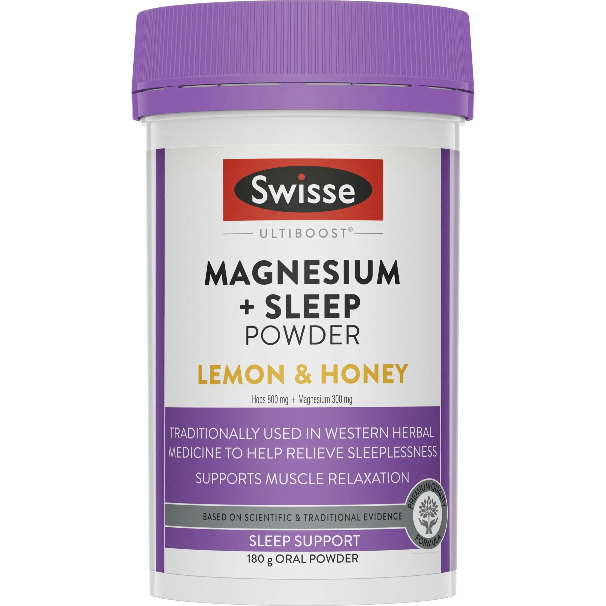 Swisse Ultiboost Magnesium + Sleep Powder Lemon & Honey 180g