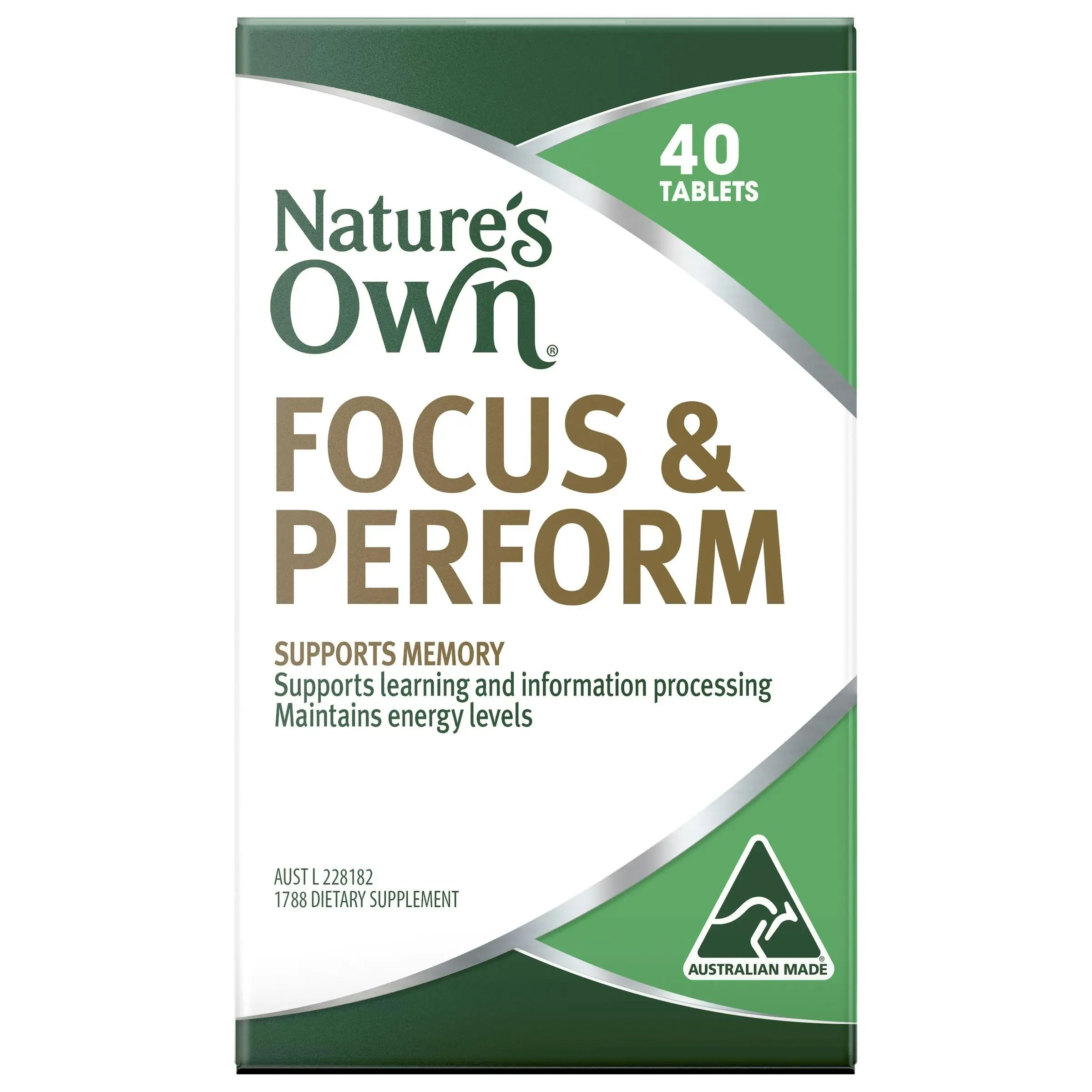 Nature's Own Focus & Perform 40 Tablets