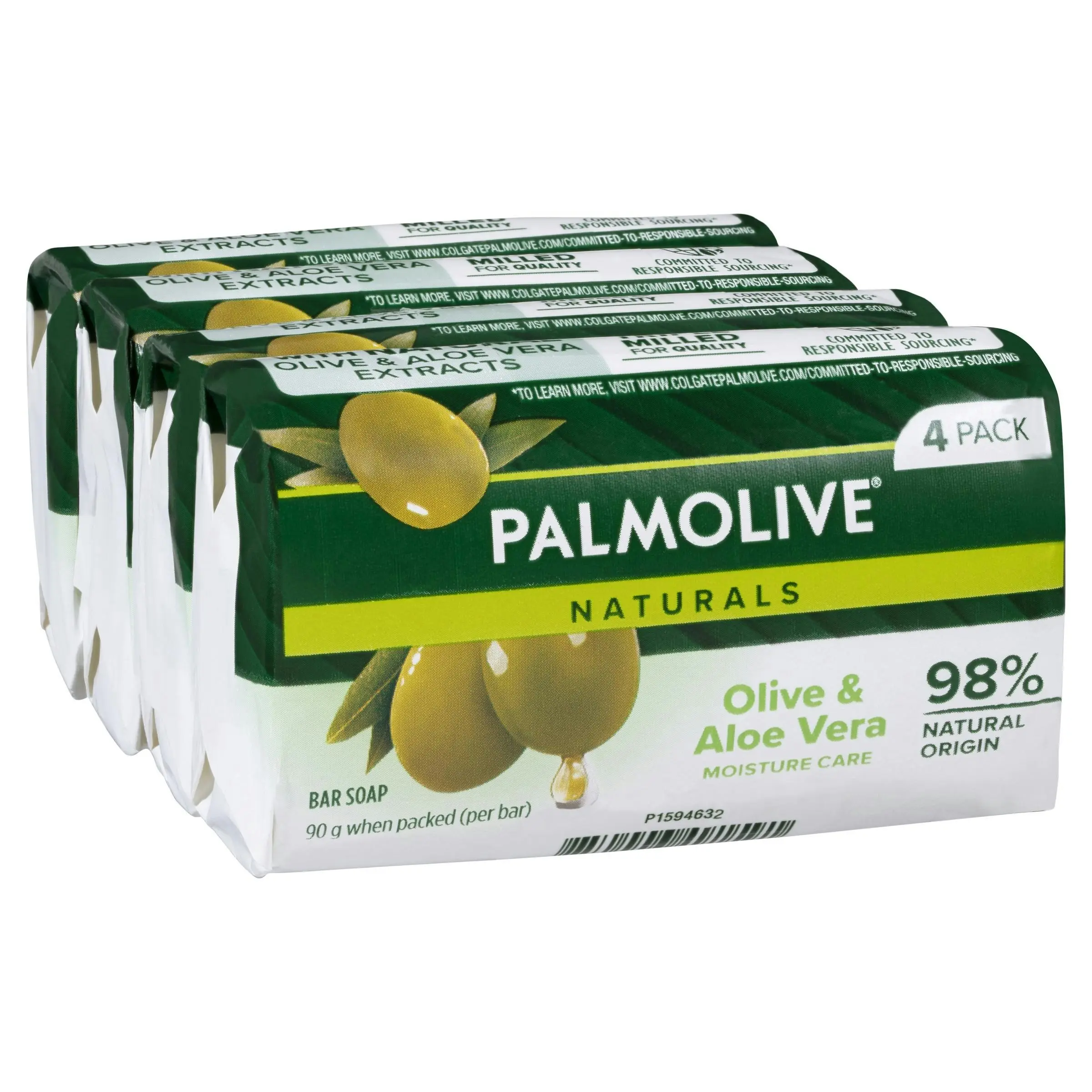 Palmolive Naturals Moisture Care Soap with Olive & Aloe Vera 90g - 4 Pack