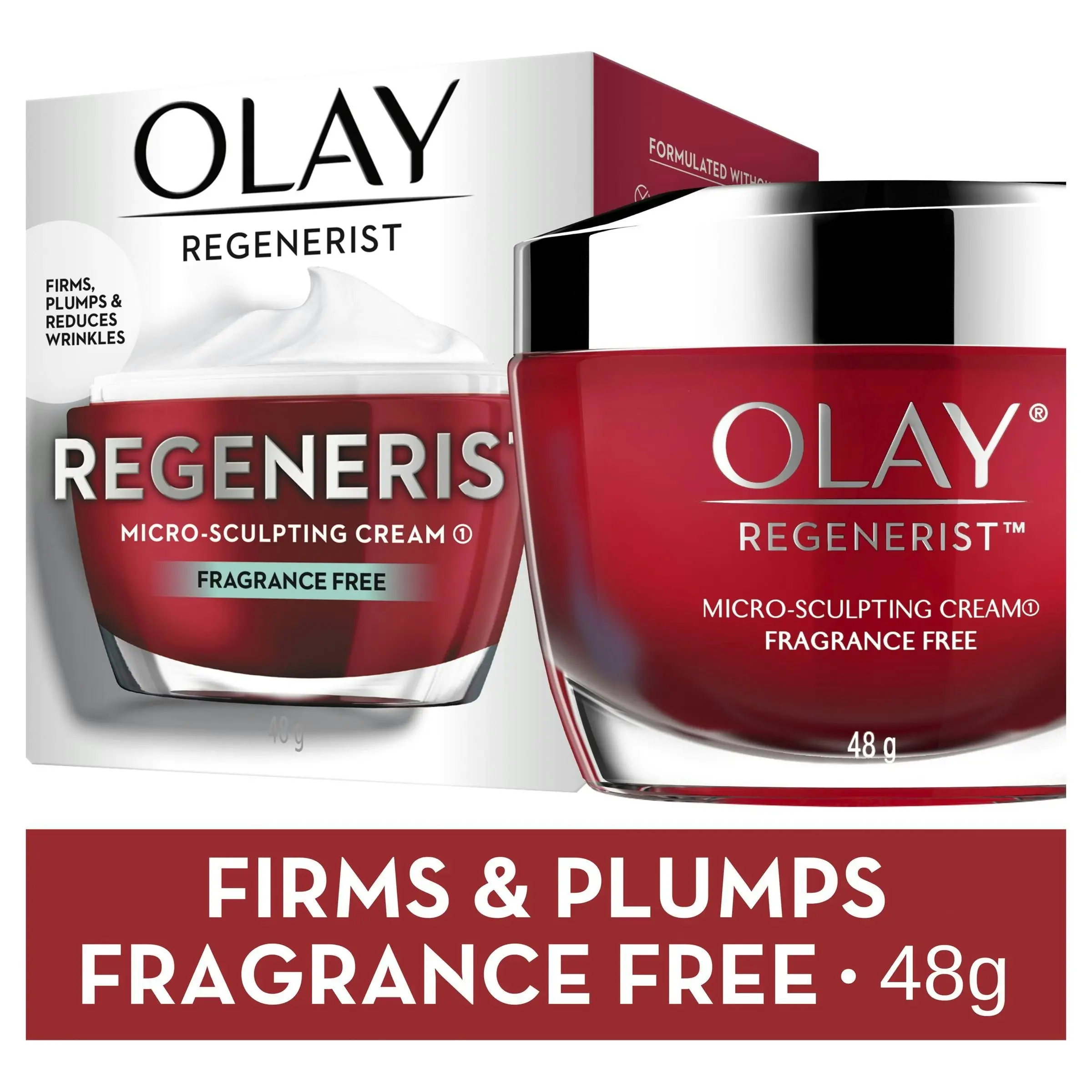 Olay Regenerist Micro-Sculpting Face Cream Moisturiser Fragrance Free 48g