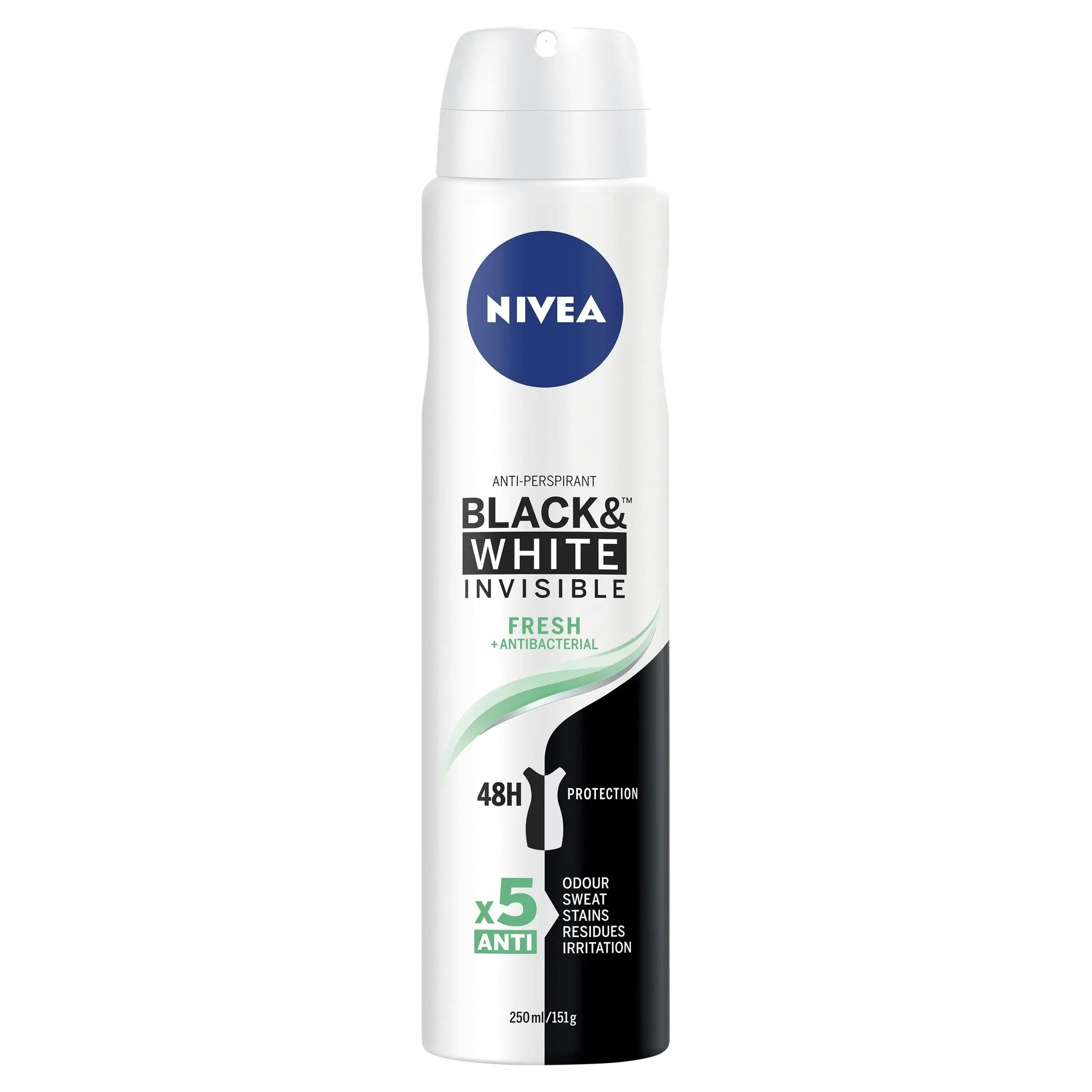 Nivea Invisible for Black & White Fresh Aerosol Deoderant 250mL